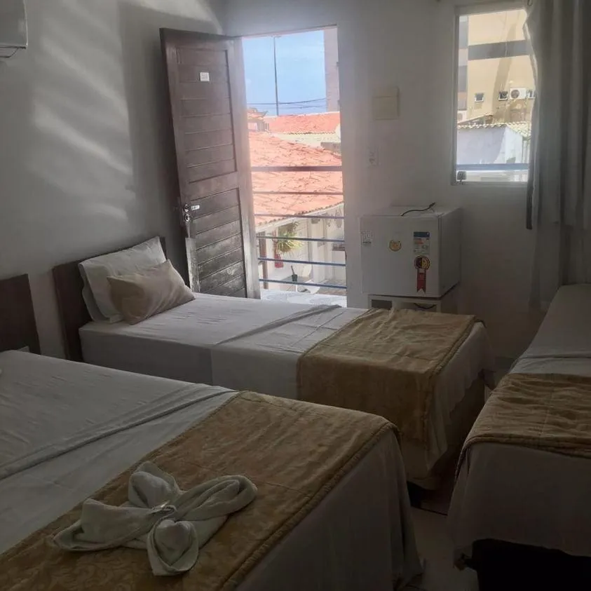 Bed in Jampa Mar Pousada