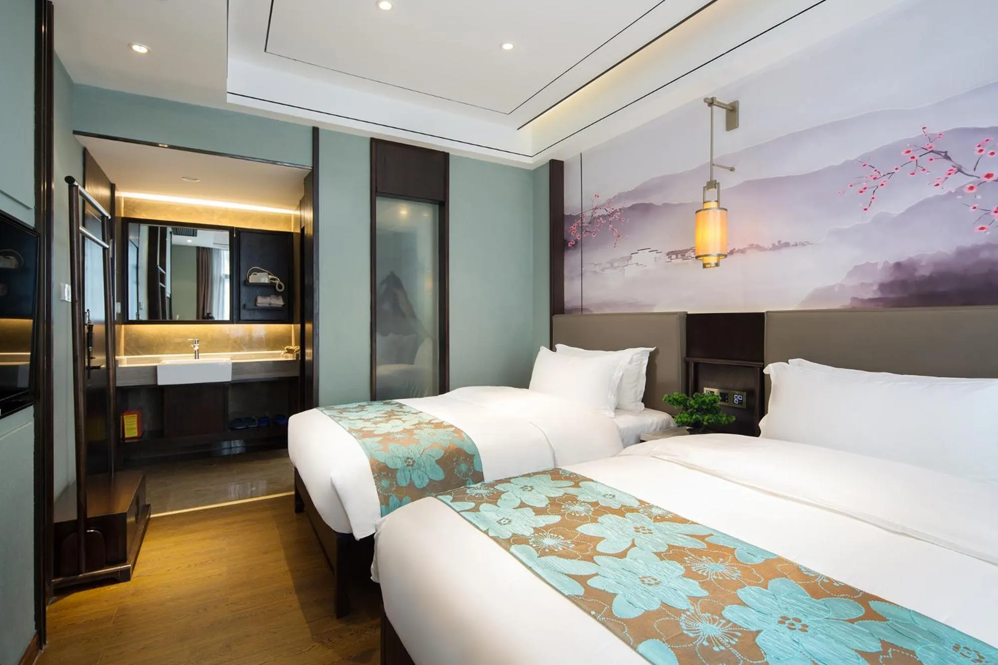 Bed in Morninginn, Phoenix Ancient City Tuojiang