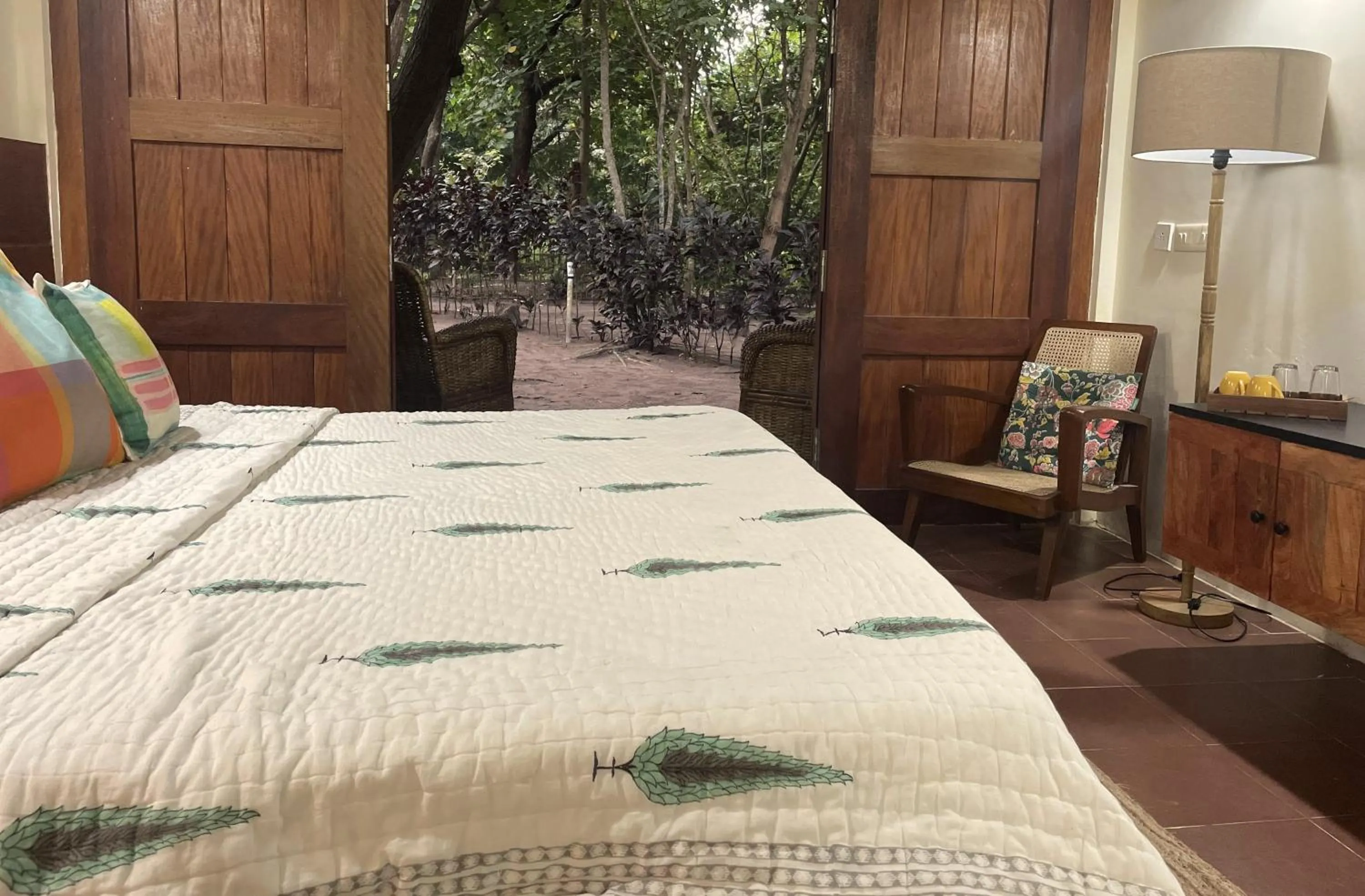 Bed in The DIVEResort and Dancing Dugong Cafe