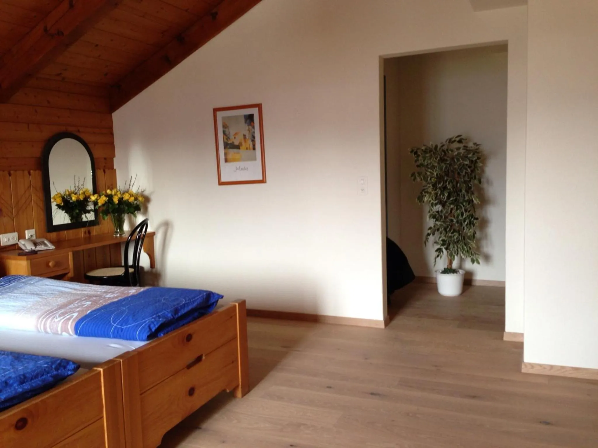 Decorative detail, Bed in Hotel Restaurant Kulm