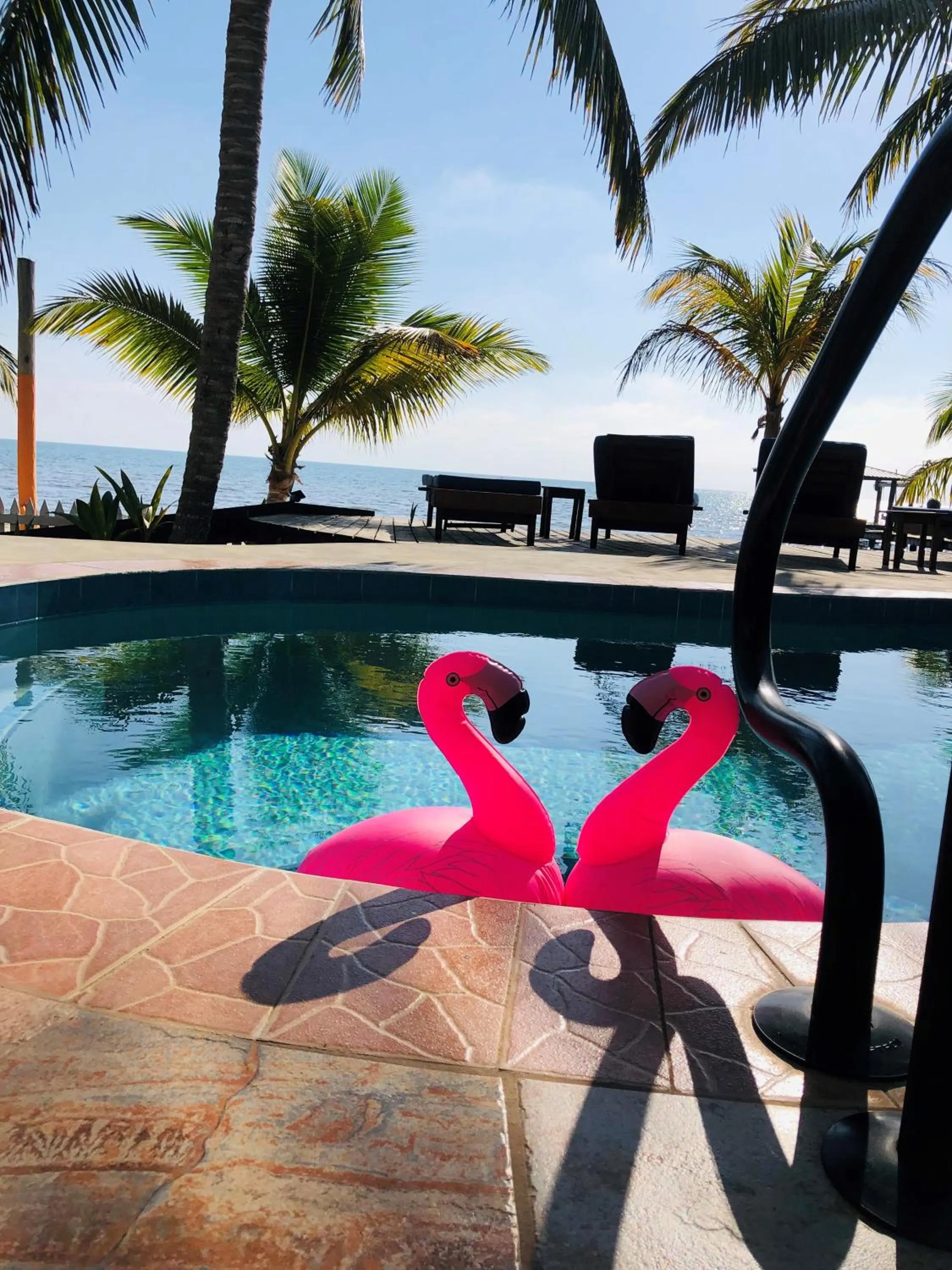 Pool view in Coral Cove Inn