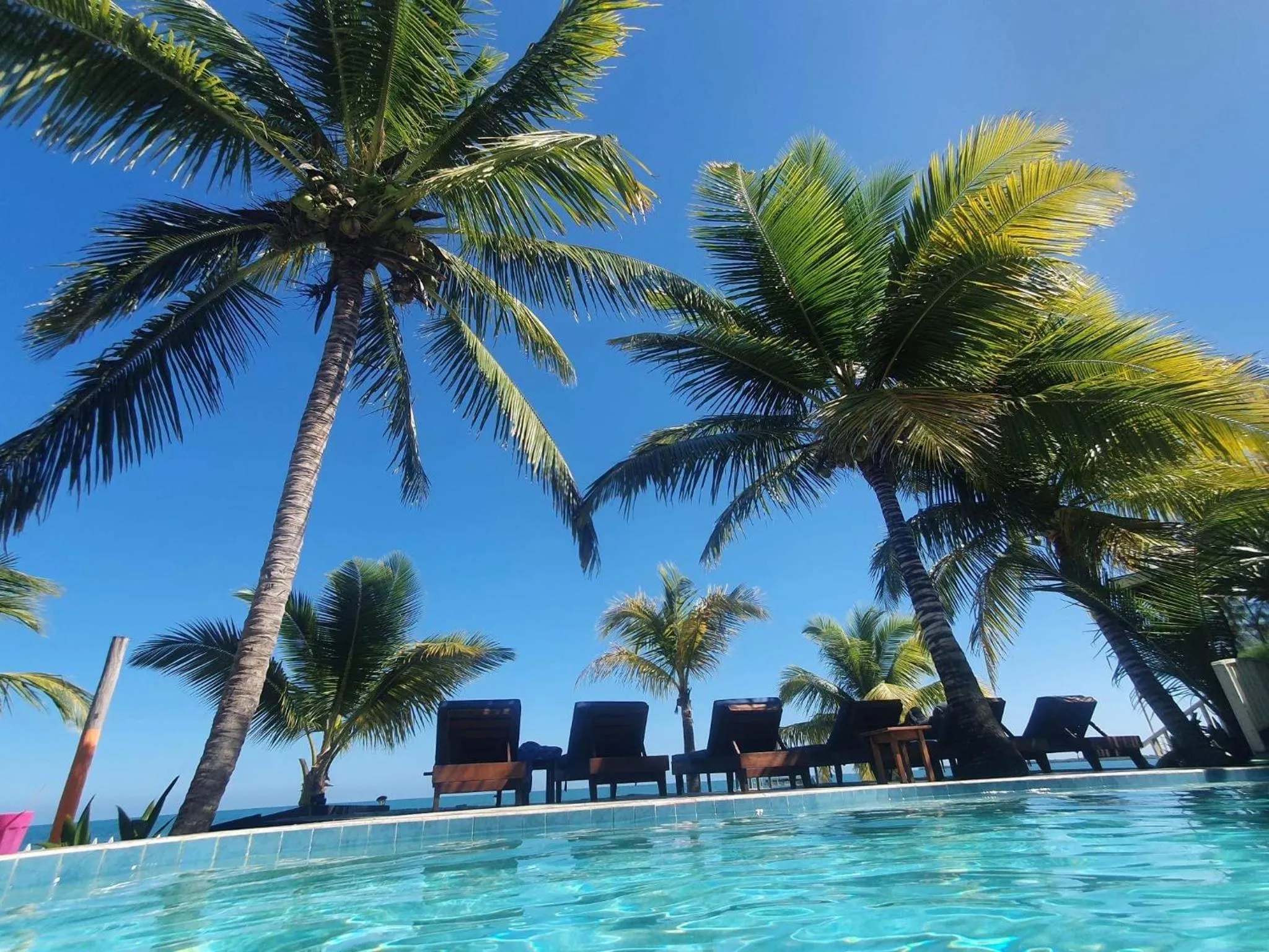 Pool view in Coral Cove Inn