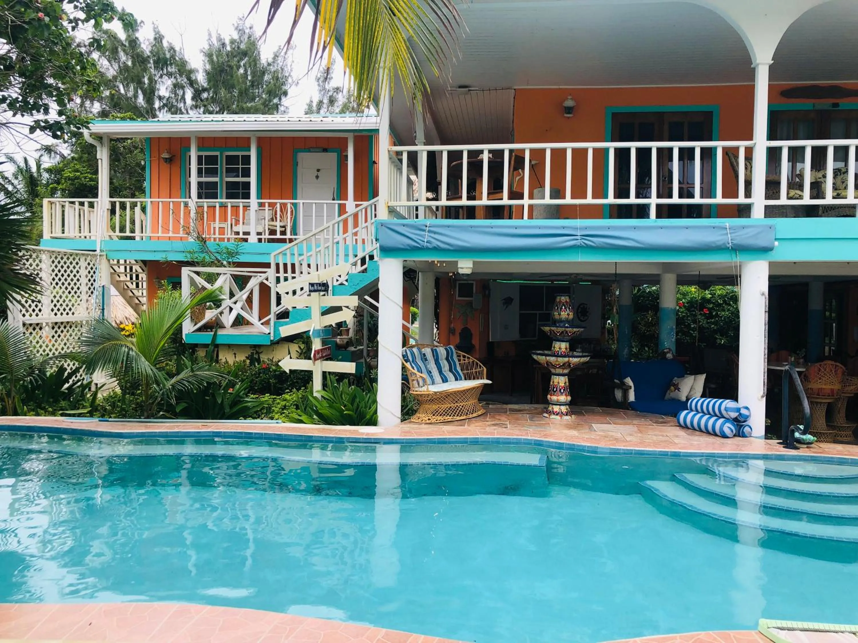 Pool view in Coral Cove Inn