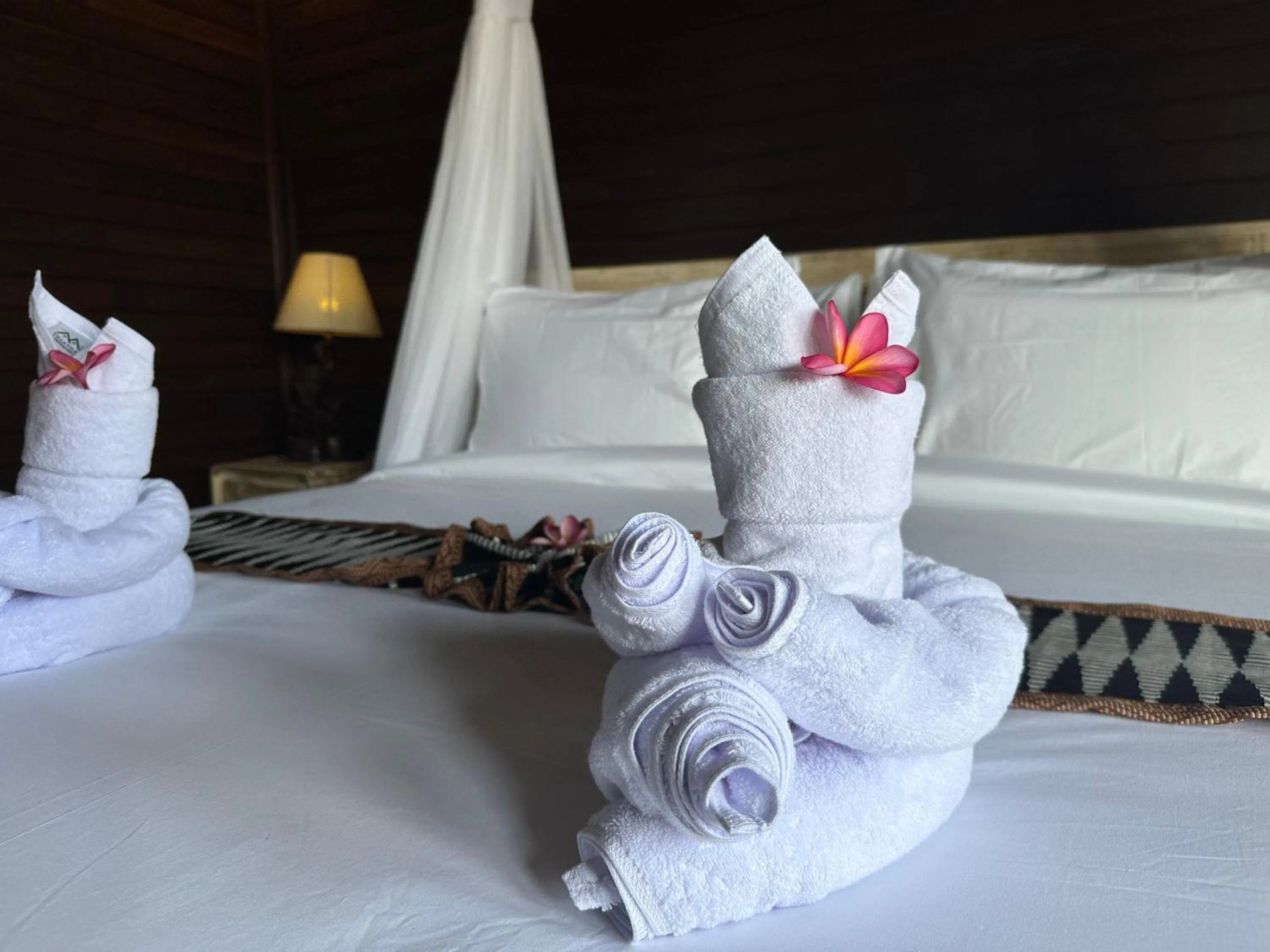 towels, Bed in Villa Vilah