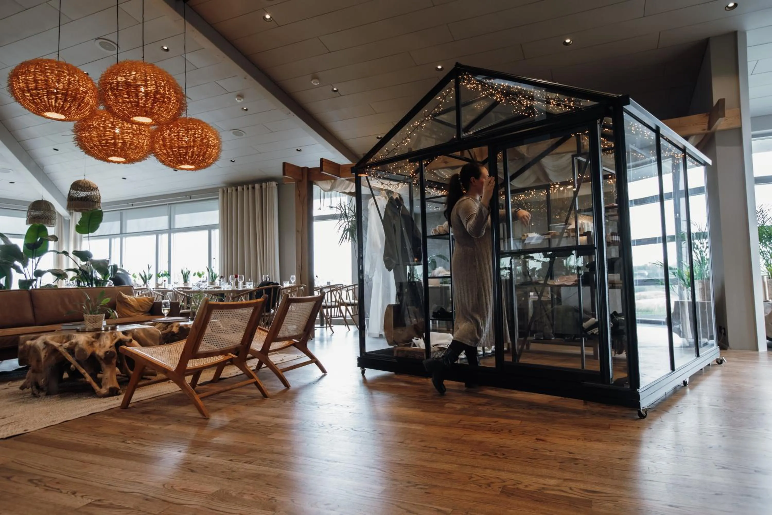 Seating area in The Hill Hotel at Flúðir