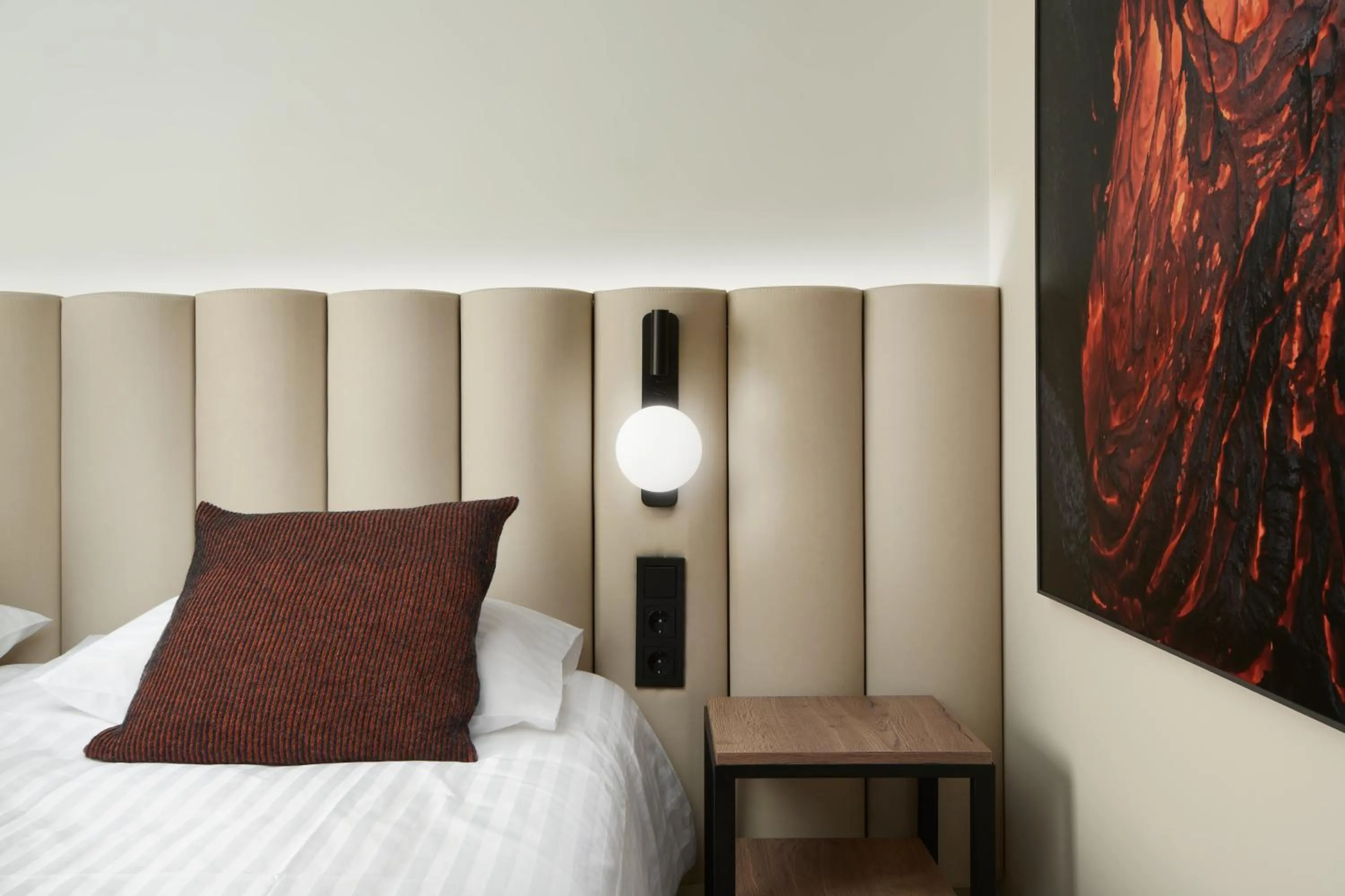 Decorative detail, Bed in Hotel Klaustur