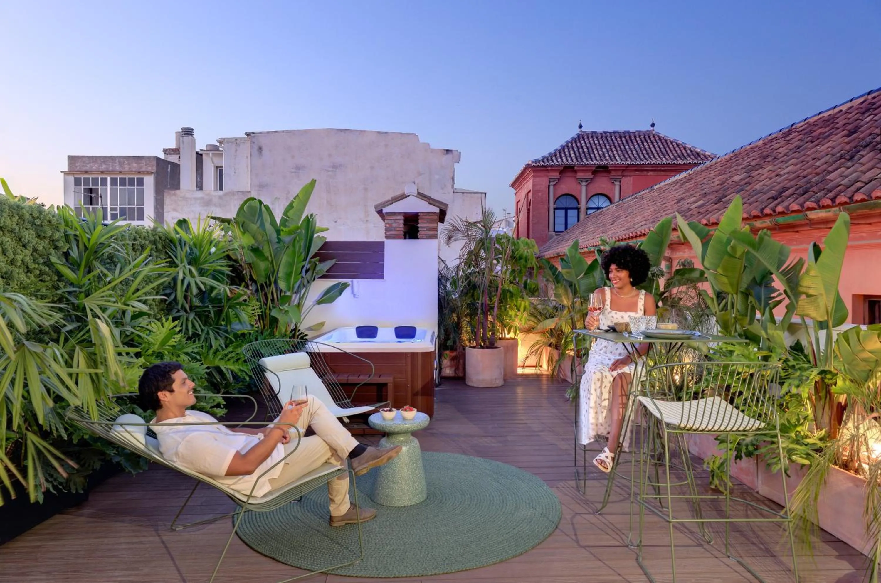 People in Coeo Fresca Roof Garden Signature Apartments