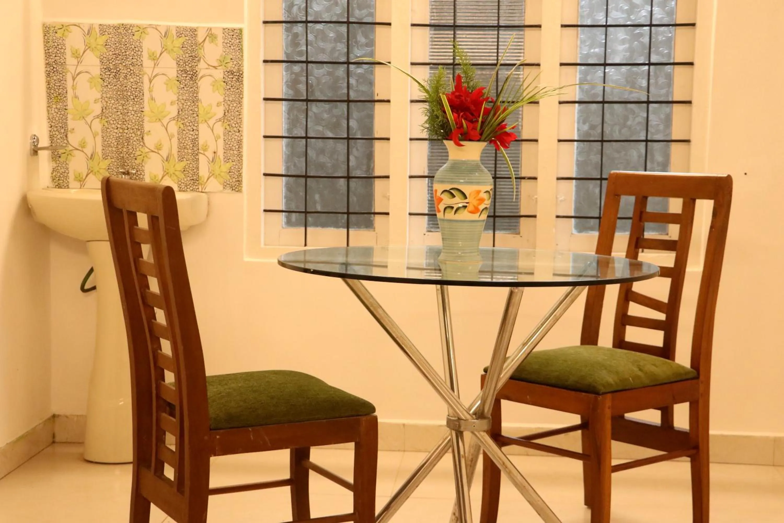 Seating area in Spring Muunnar, Munnar