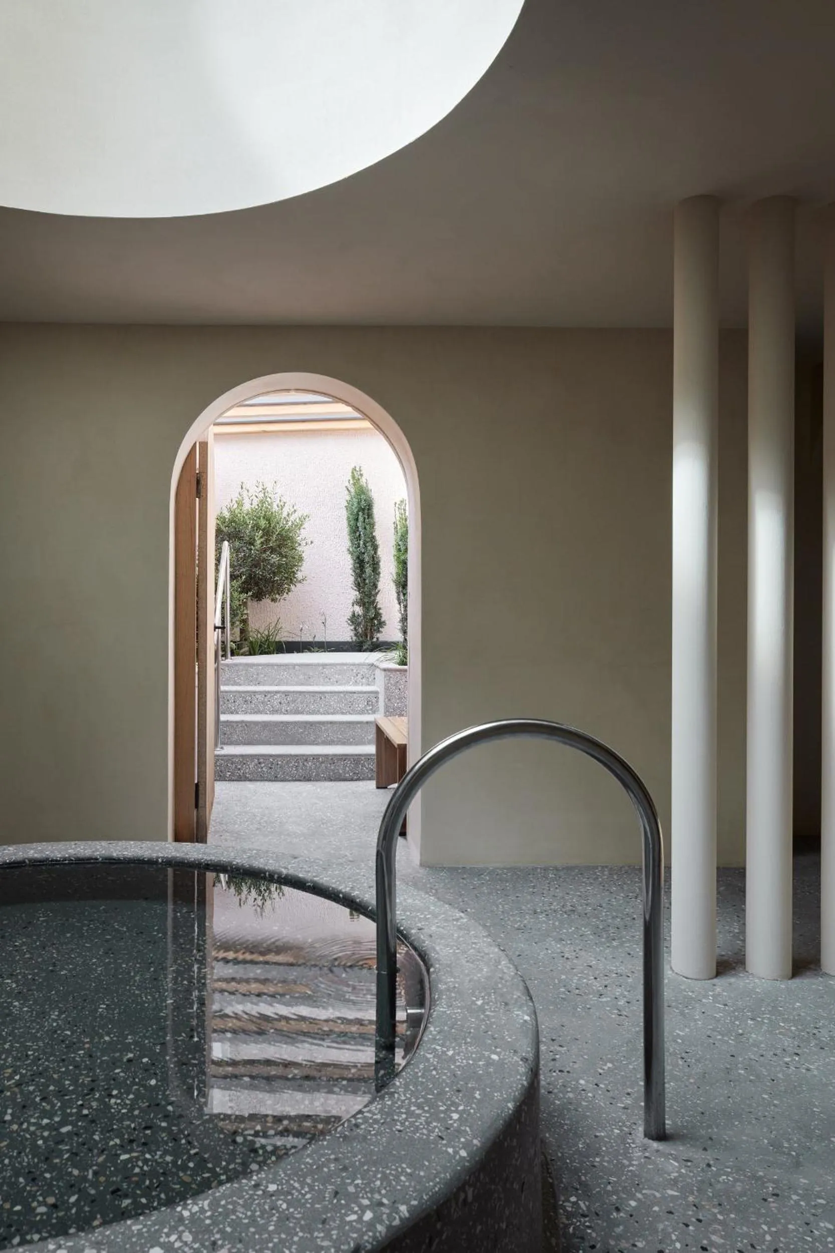 Swimming pool in fink Restaurant & Suites