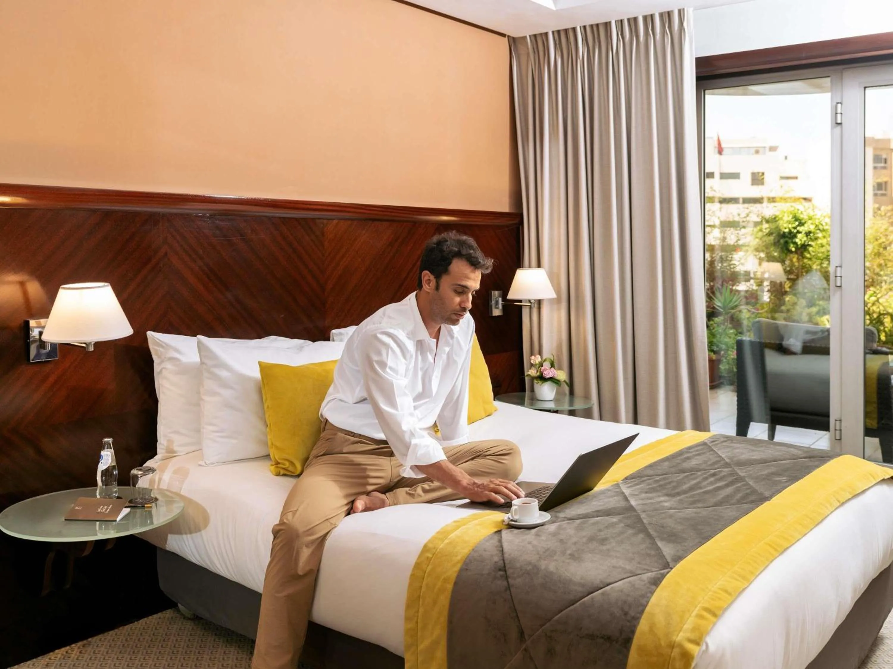 Bedroom, Bed in Le Diwan Hotel Rabat - MGallery Collection