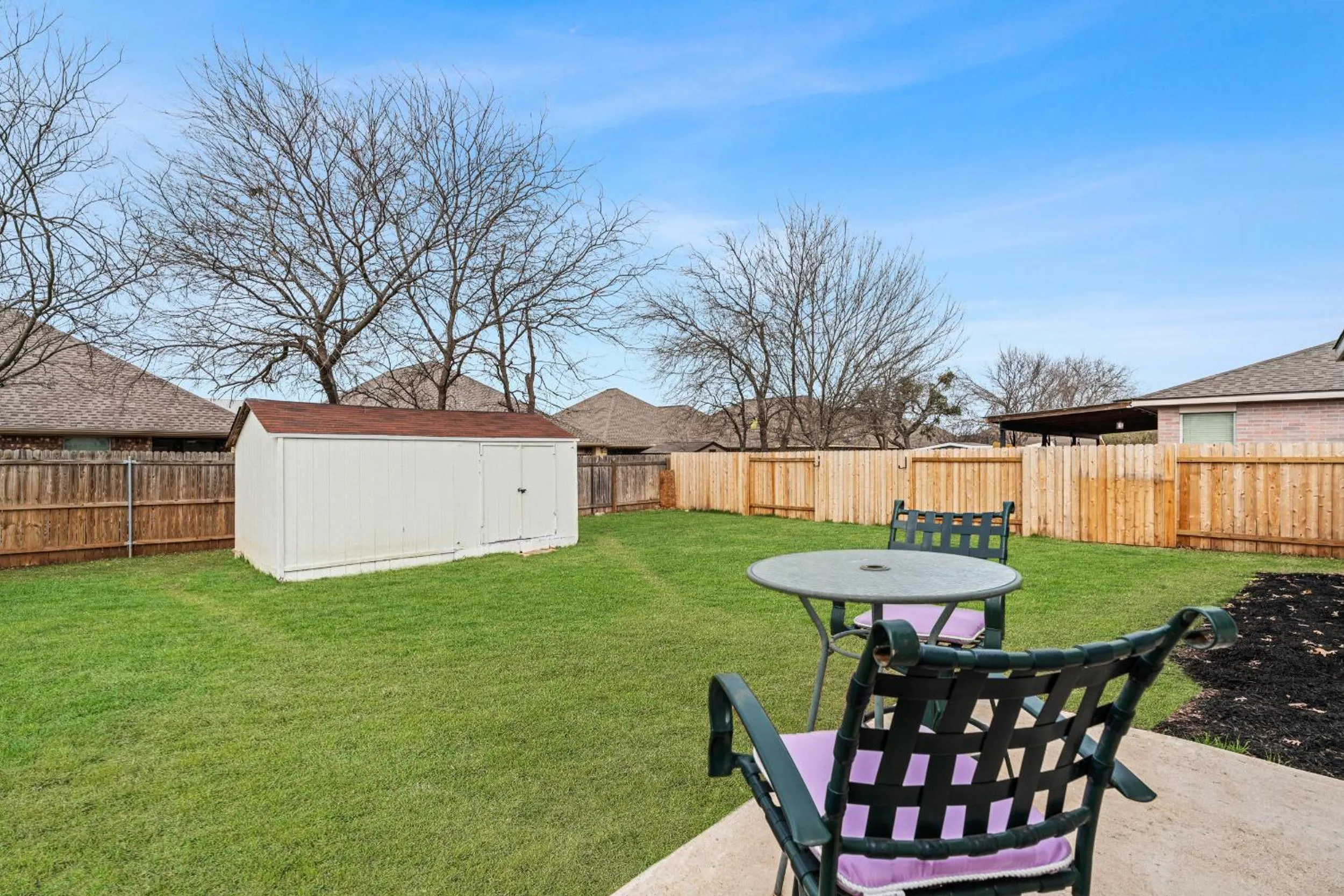 Patio in Modern, family friendly home w garage, huge yard!