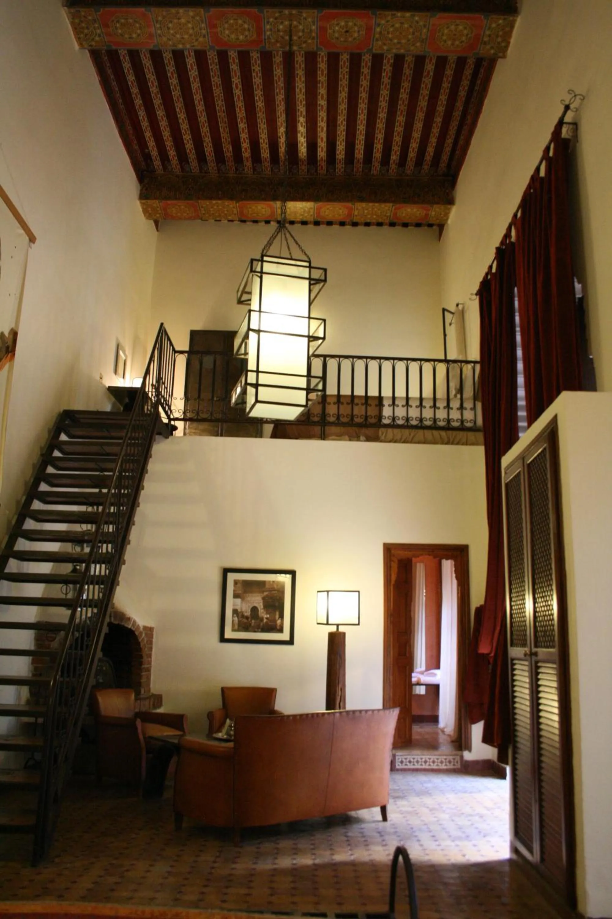 Seating area in Riad Laaroussa