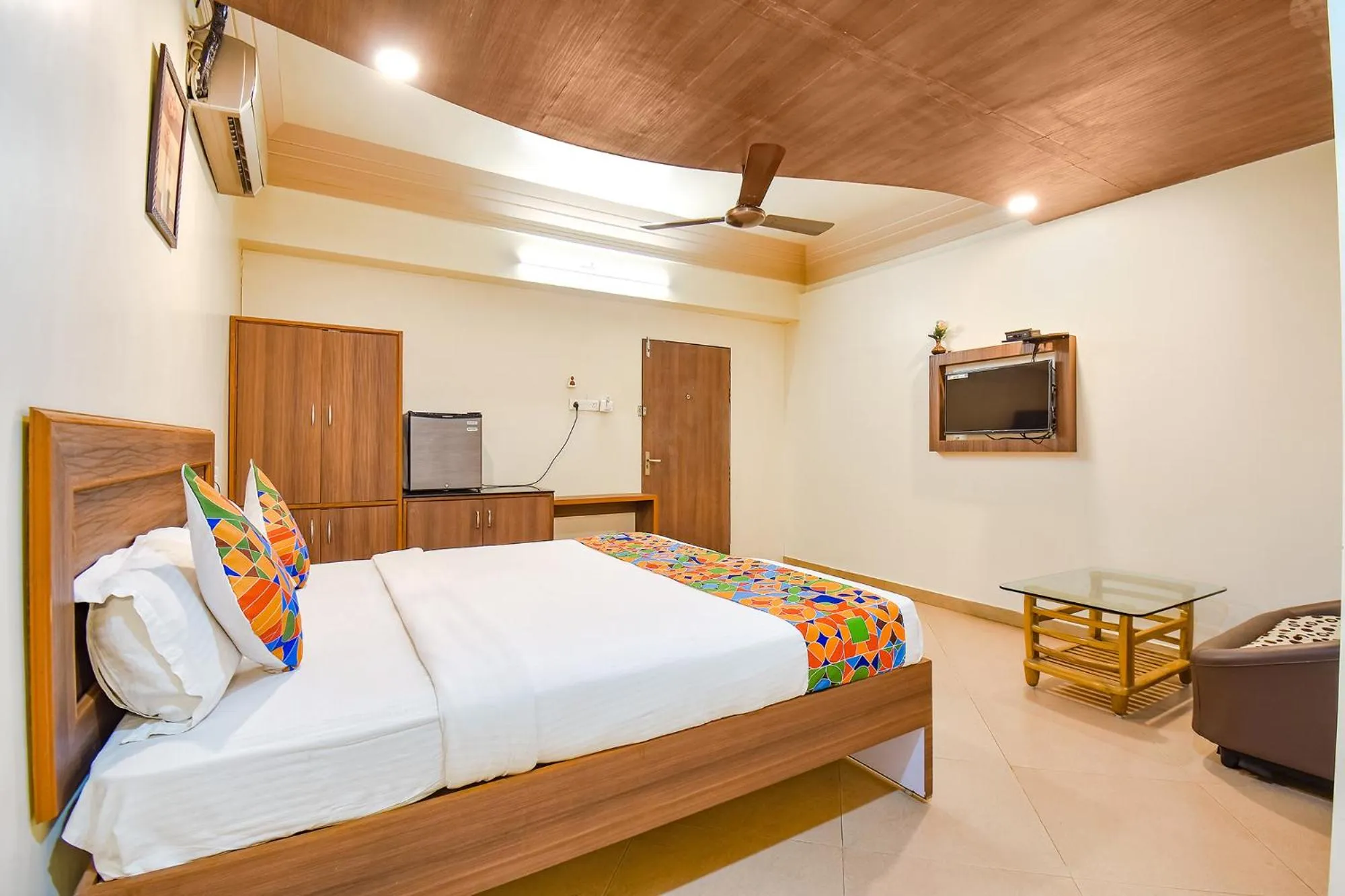 Bed in FabHotel Shreeyash Residency - Nr Spine City Mall