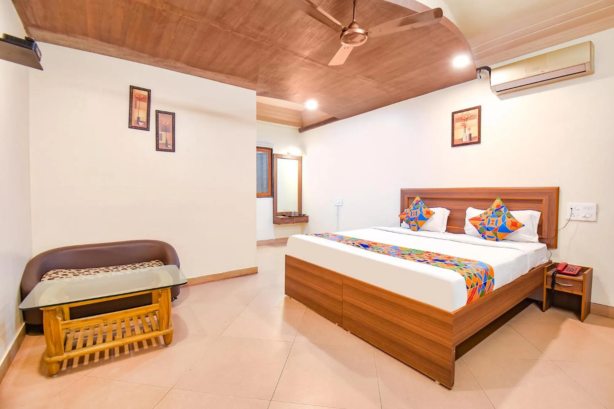 Bed in FabHotel Shreeyash Residency - Nr Spine City Mall