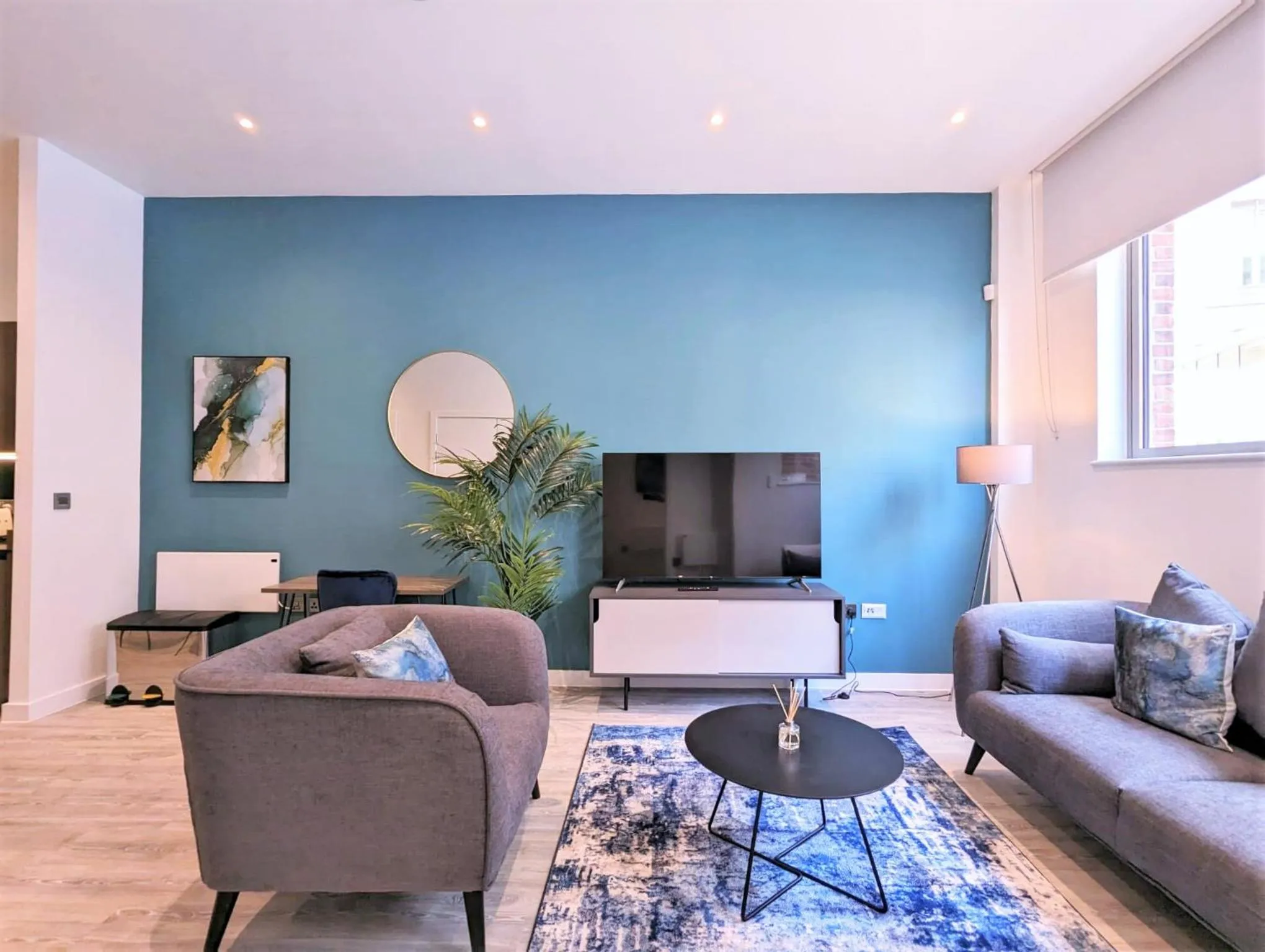 Living room in Charles Hope Manchester Townhouses
