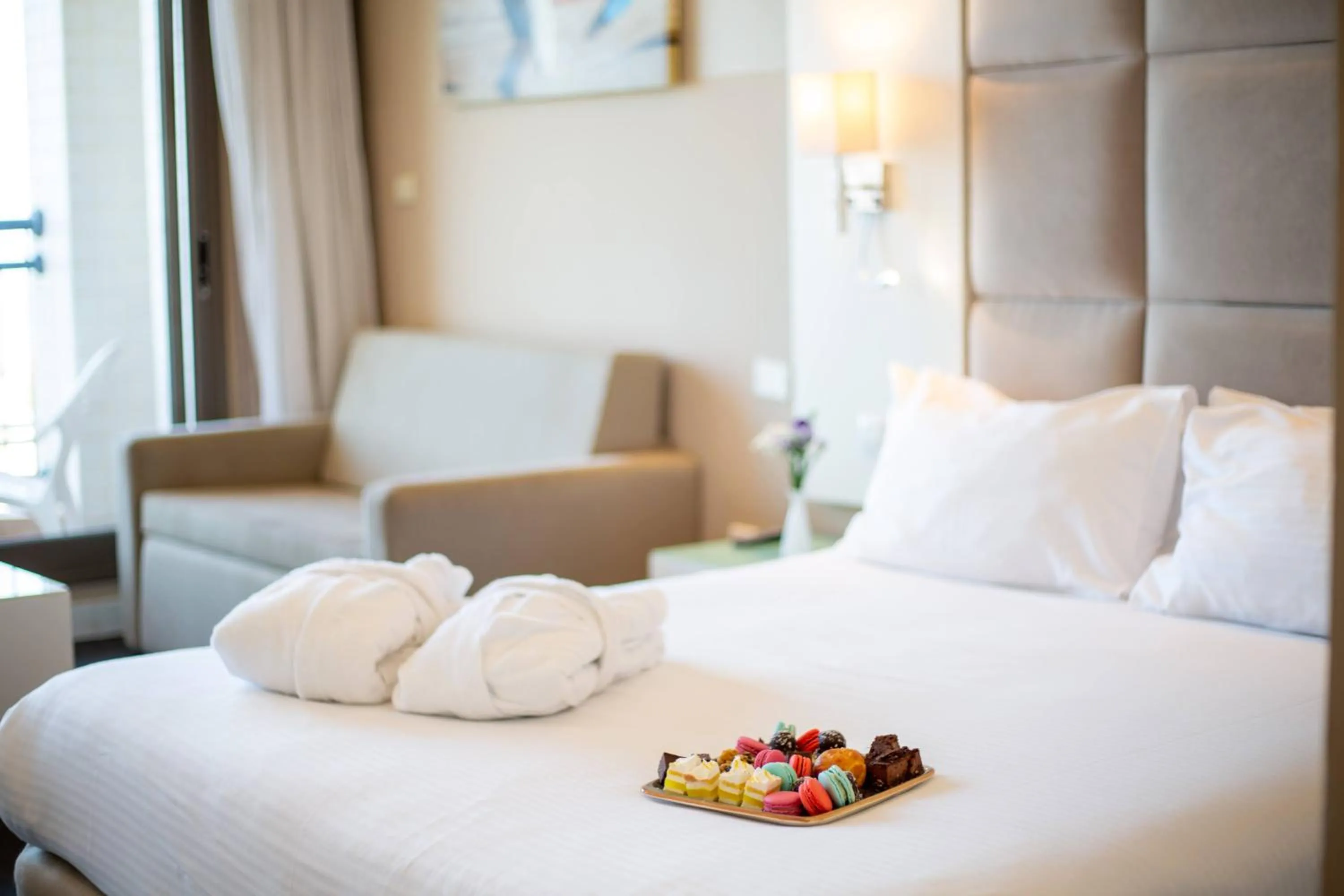 Bed in Tamara Ashkelon Hotel