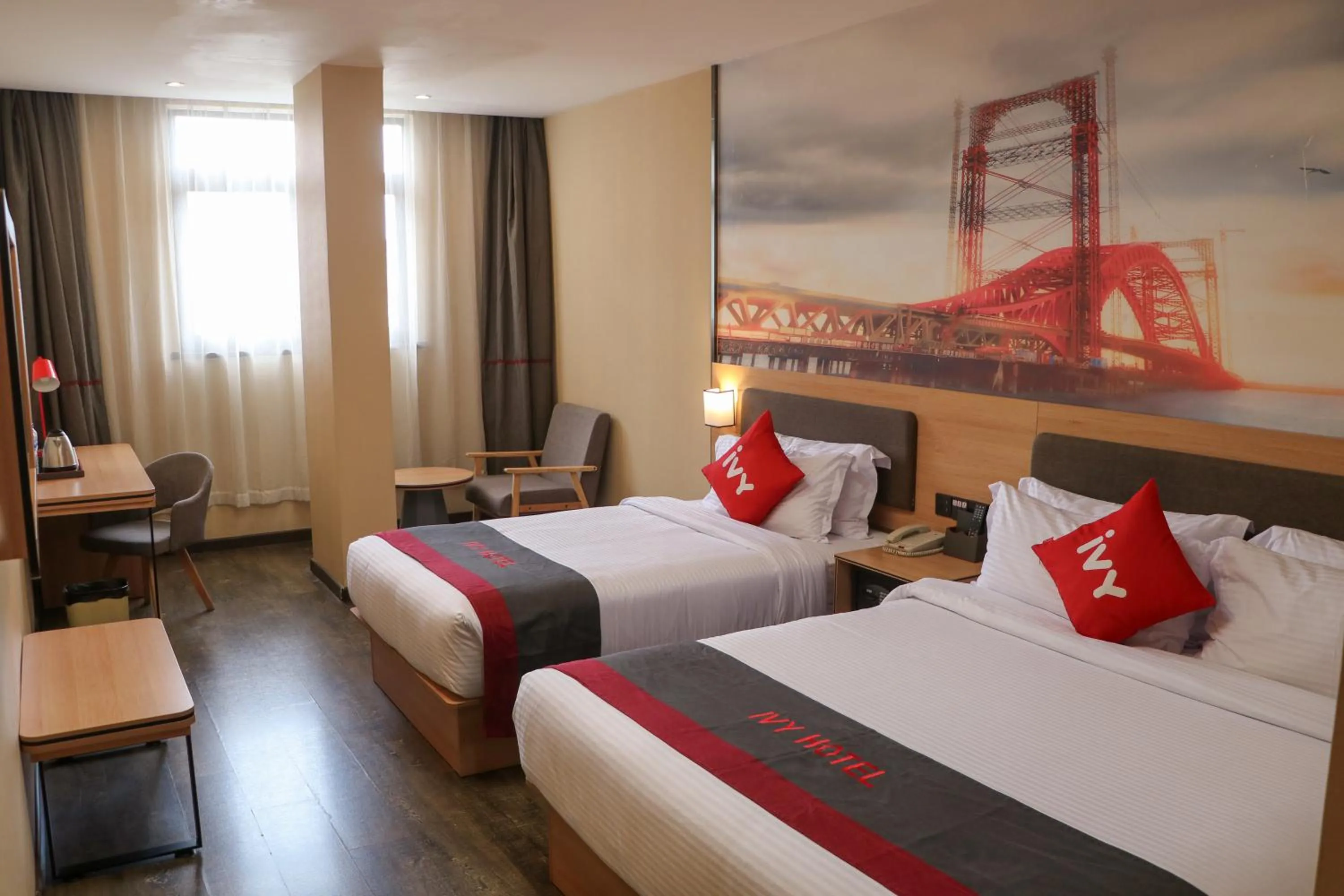 Bed in IVY Hotel Addis Ababa Airport branch