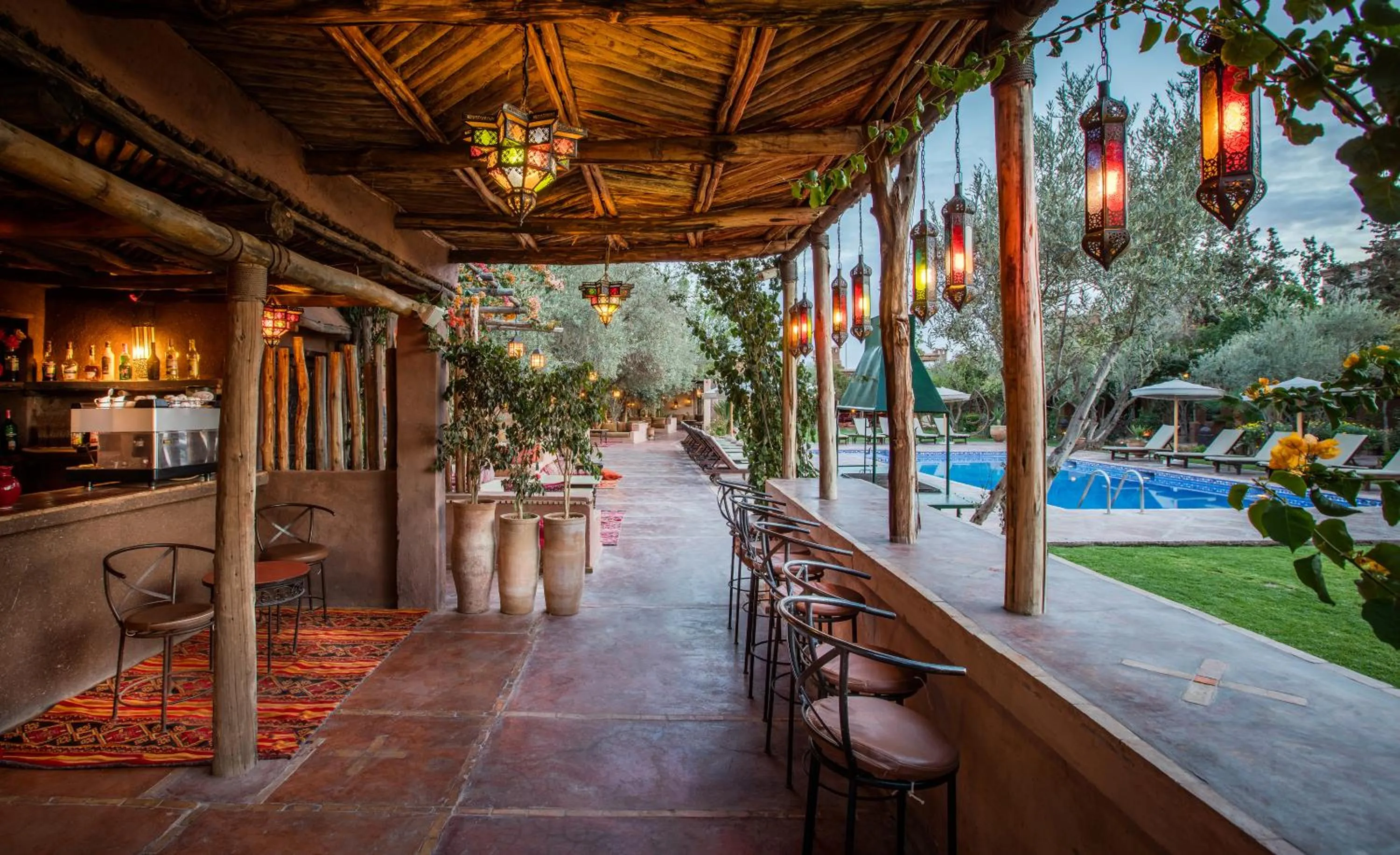 Lounge or bar in Jnane Leila