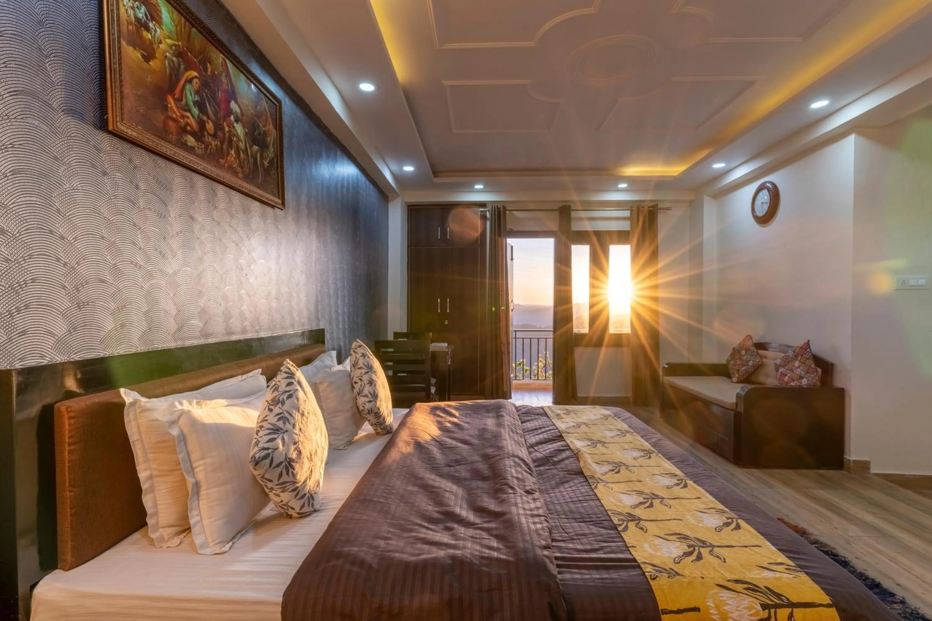 Living room, Bed in Viable Inn by Vista Stays