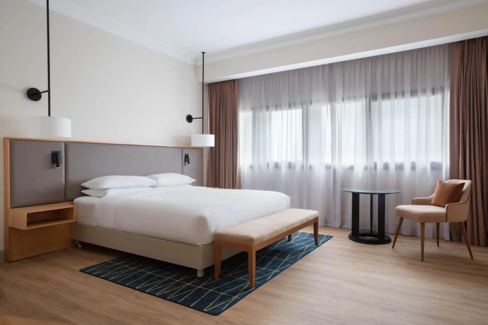 Bed in Casablanca Marriott Hotel