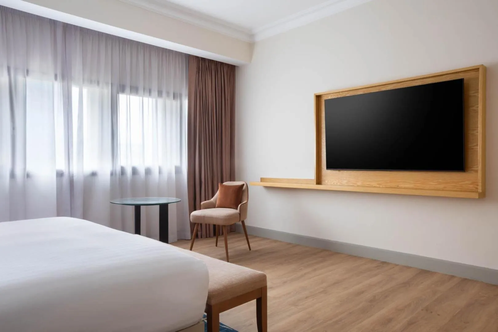 Bed in Casablanca Marriott Hotel