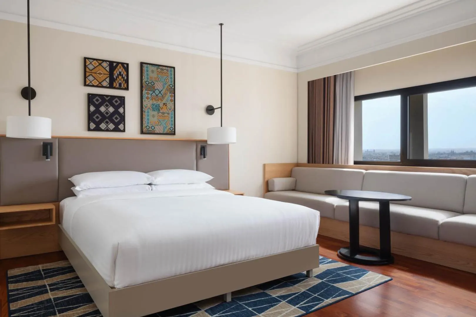 Bed in Casablanca Marriott Hotel