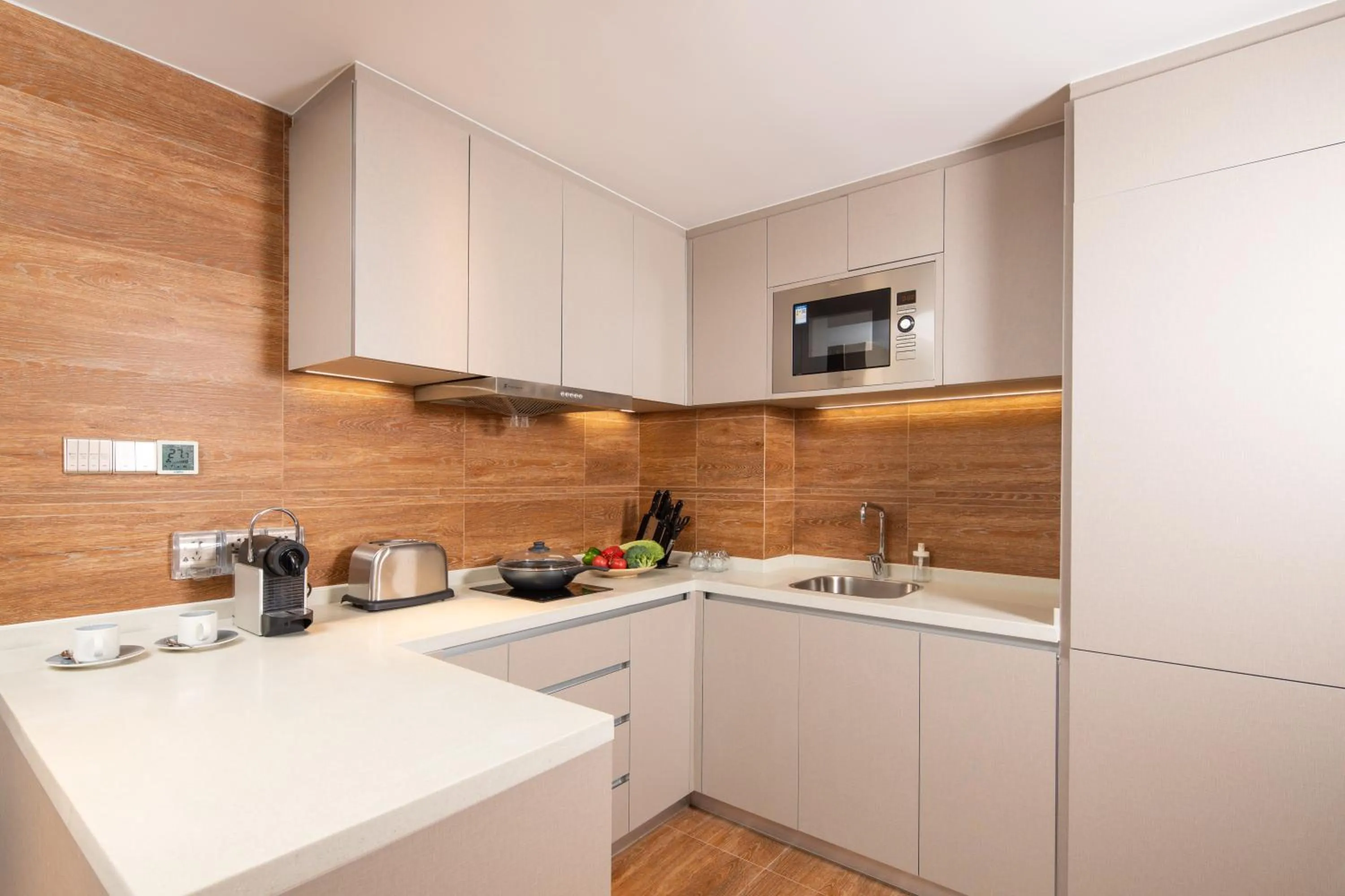 Kitchen or kitchenette in Rocase Boutique Hotel Wuxi