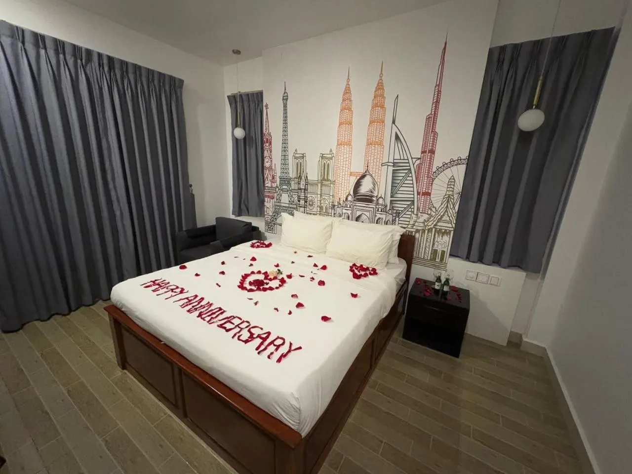 Bed in Times Hotel at Bassac Lane