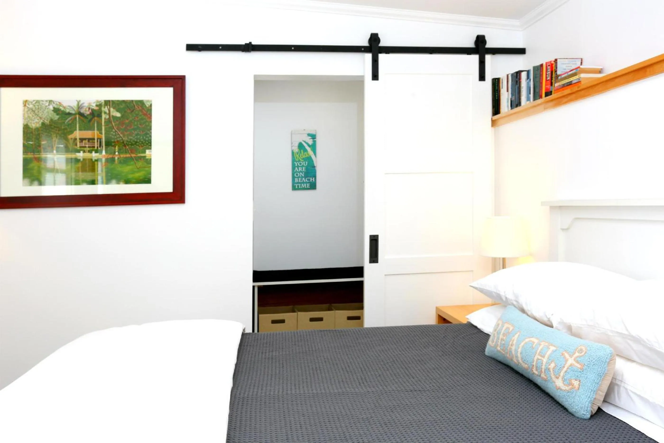 Bed in Surf and Sand Beach Bungalow