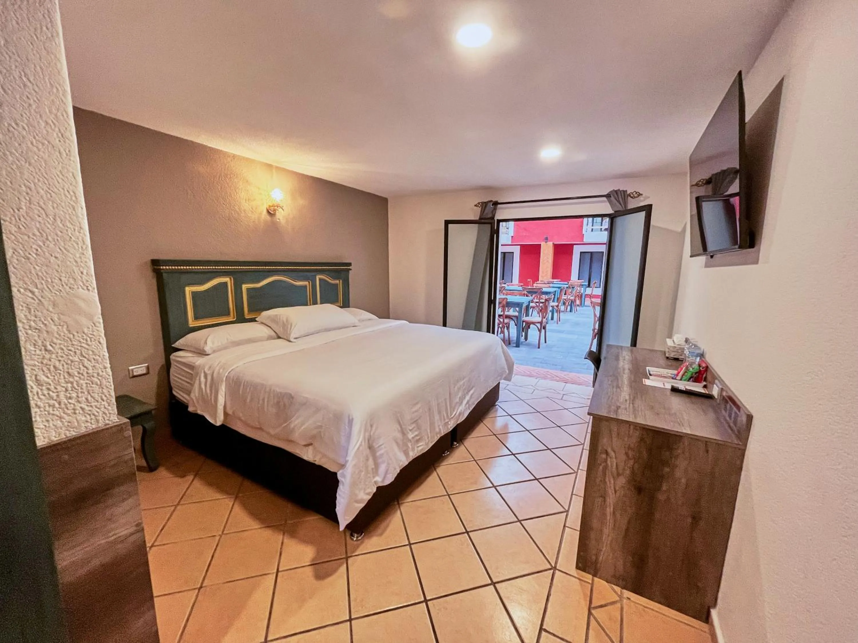 Bed in Hotel Casa Real Cholula