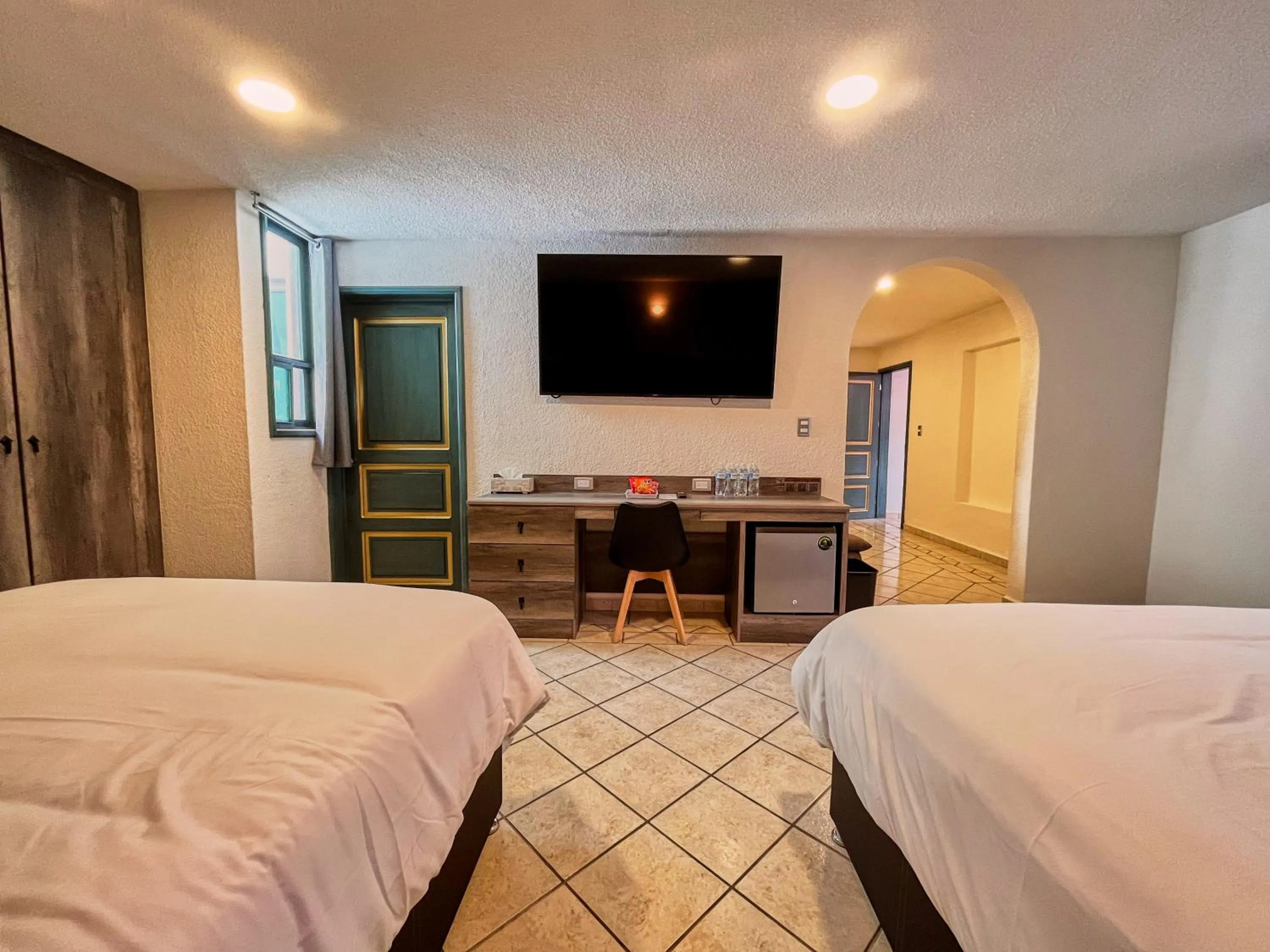 Bed in Hotel Casa Real Cholula