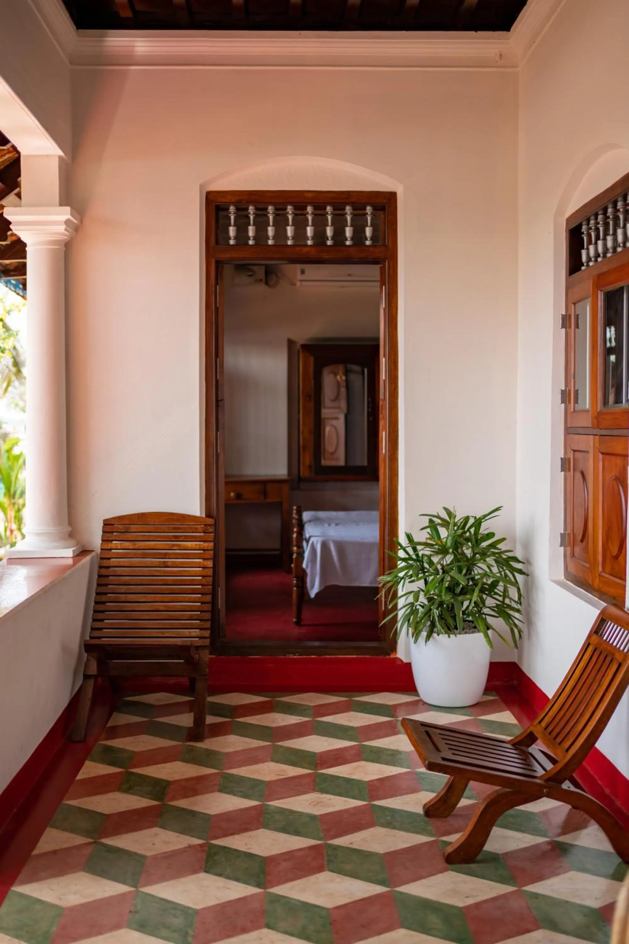 Seating area in Kuttanad Kayak Club by Lexstays