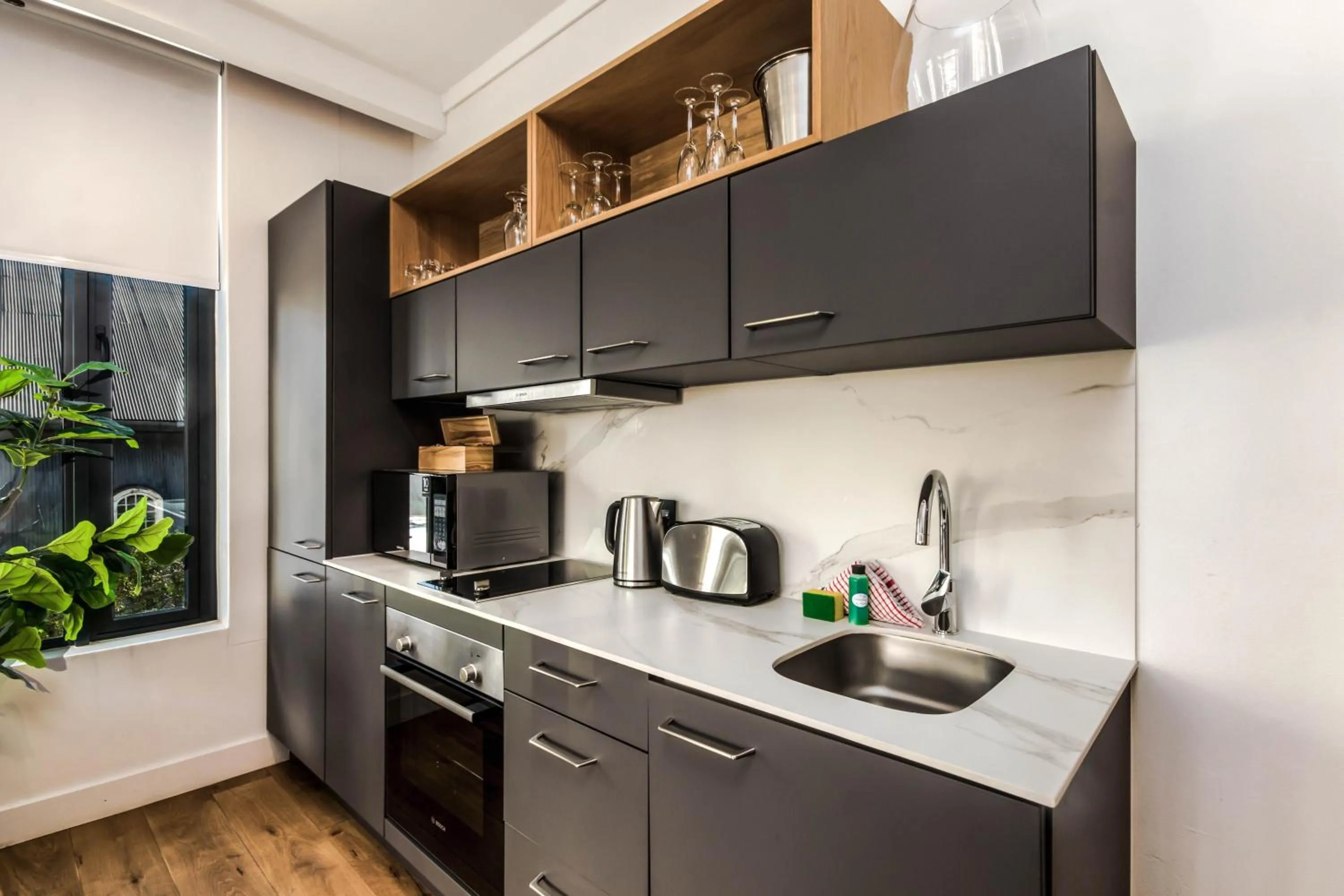 Kitchen or kitchenette in The Barracks Apartments