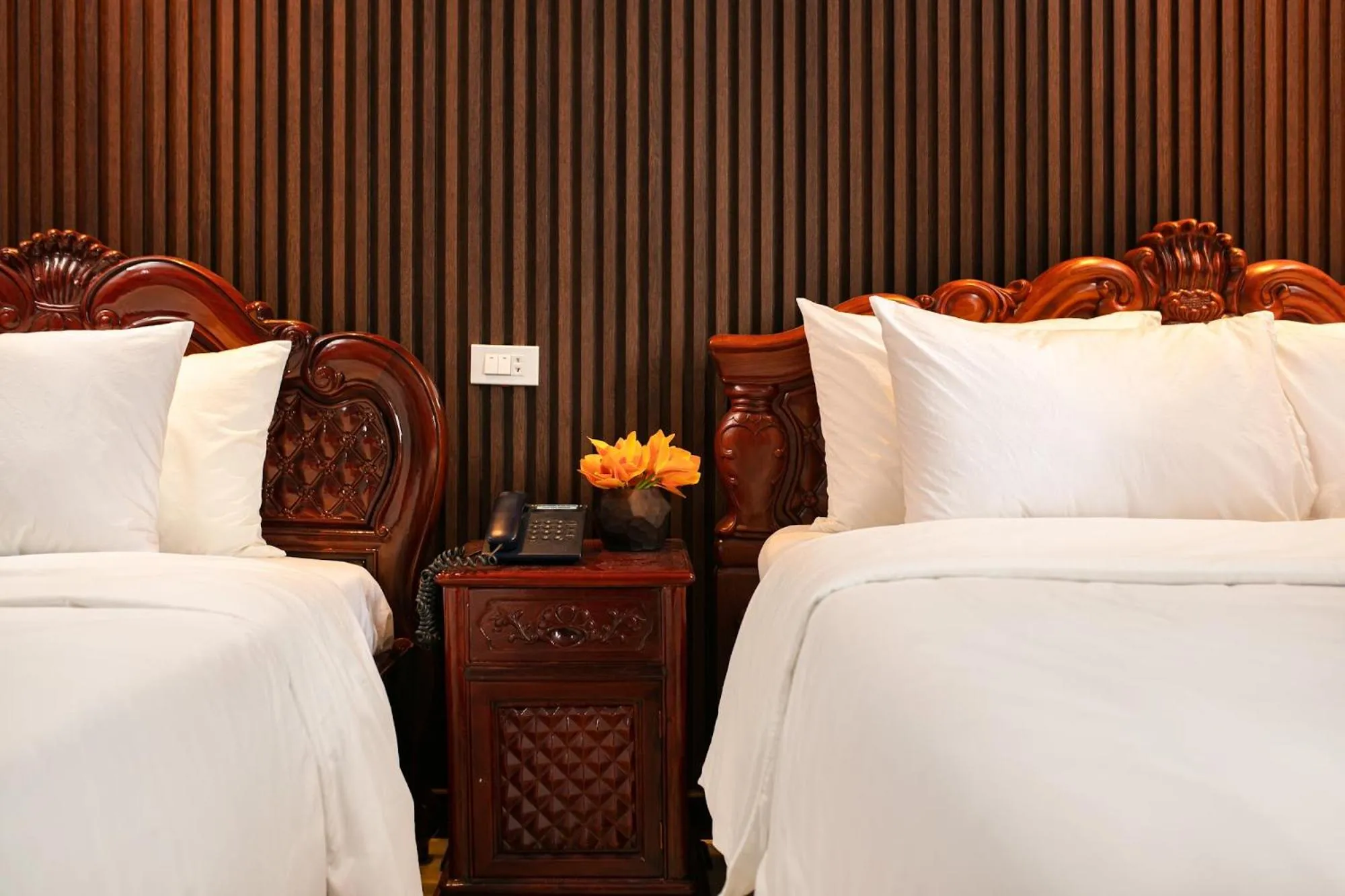 Bed in Nam Hai Hotel