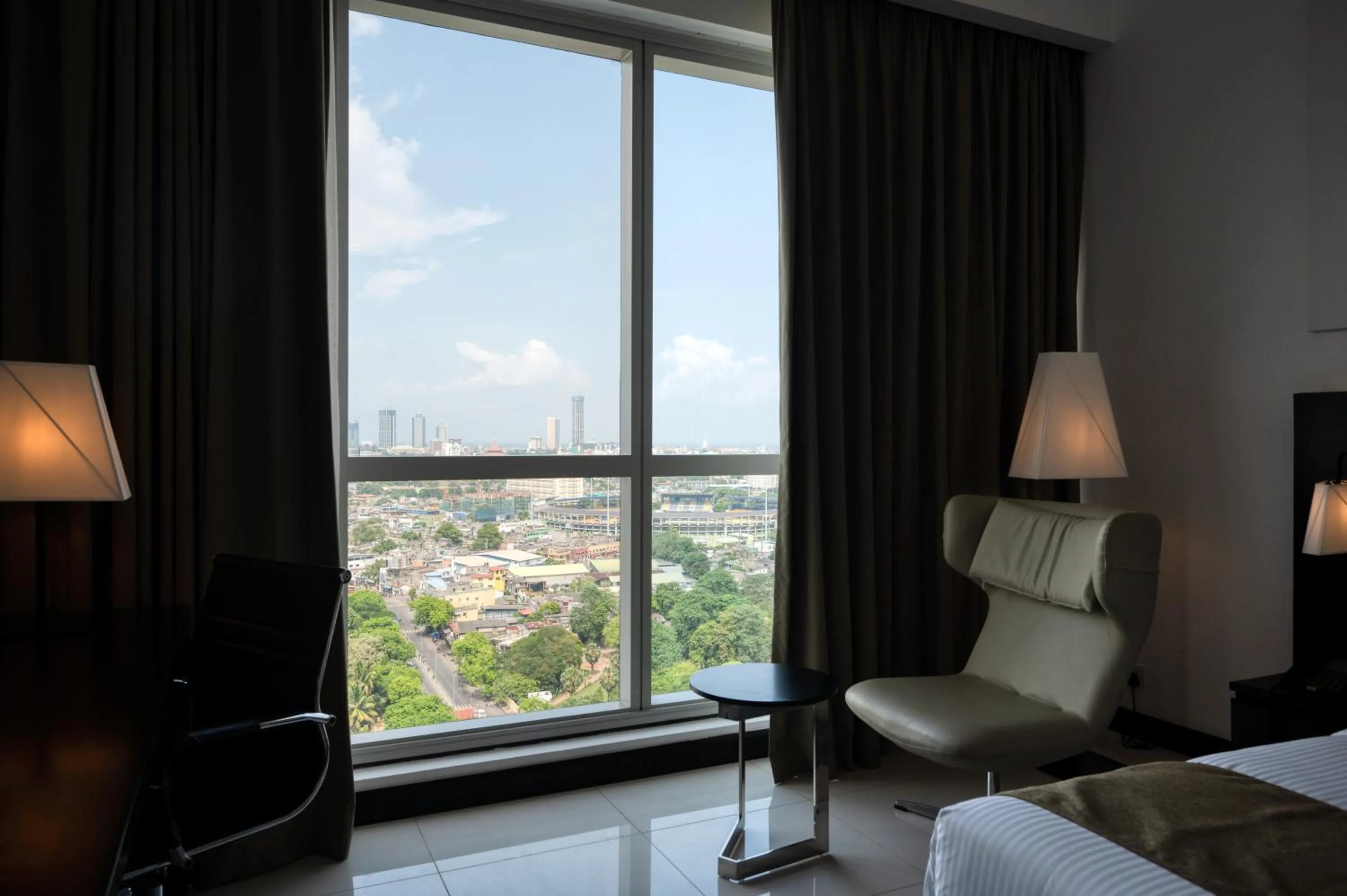 Seating area, Bed in Hatch House for Digital Nomads
