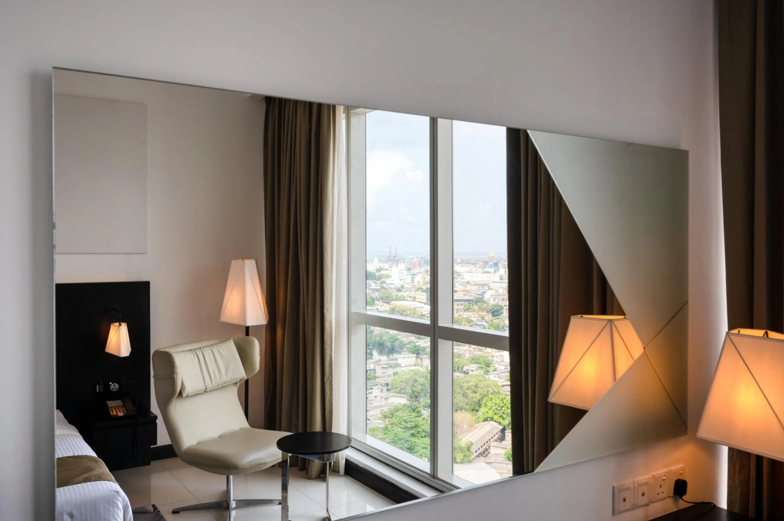 Seating area, Bed in Hatch House for Digital Nomads