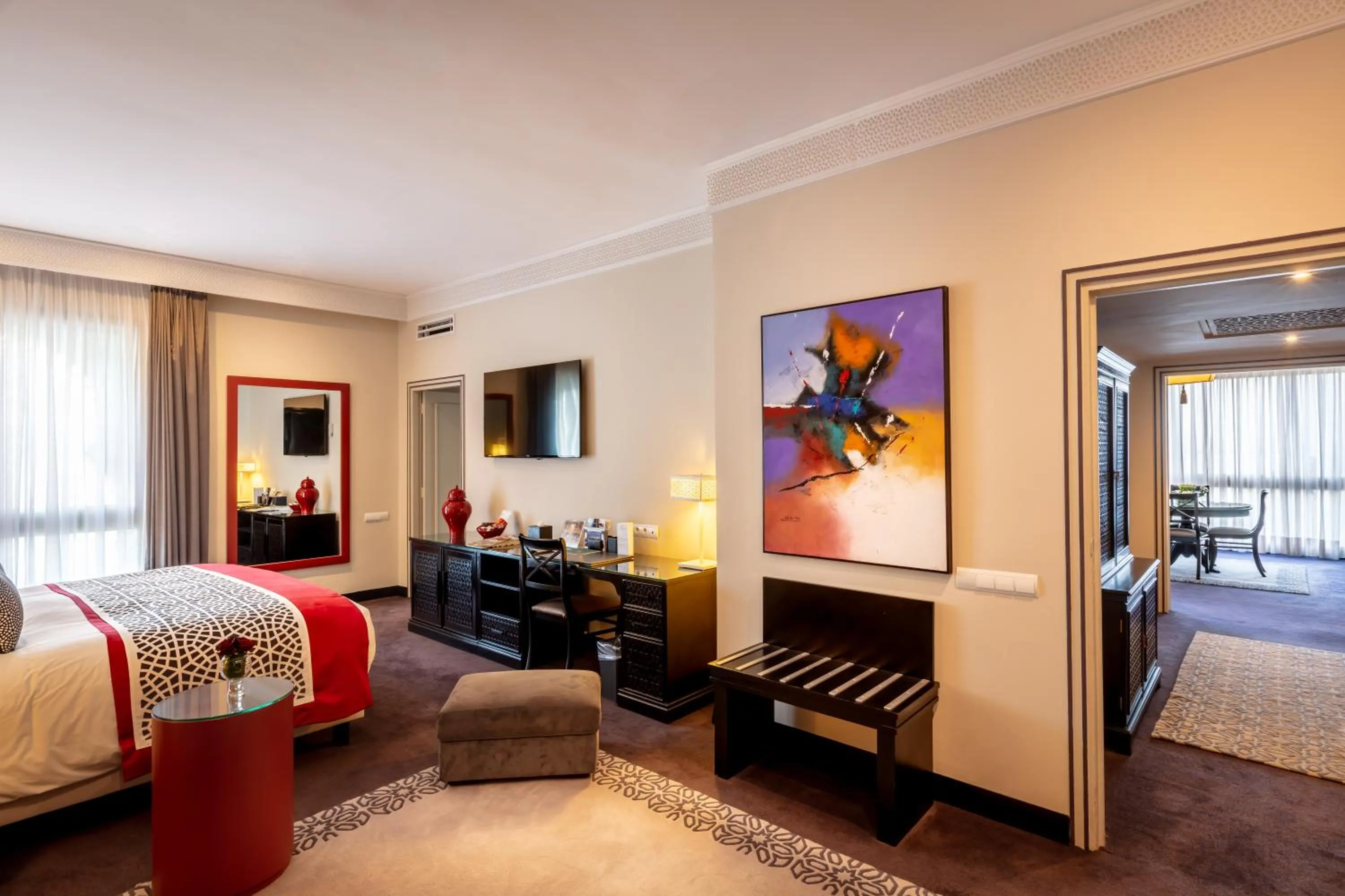 Bed in La Tour Hassan Palace