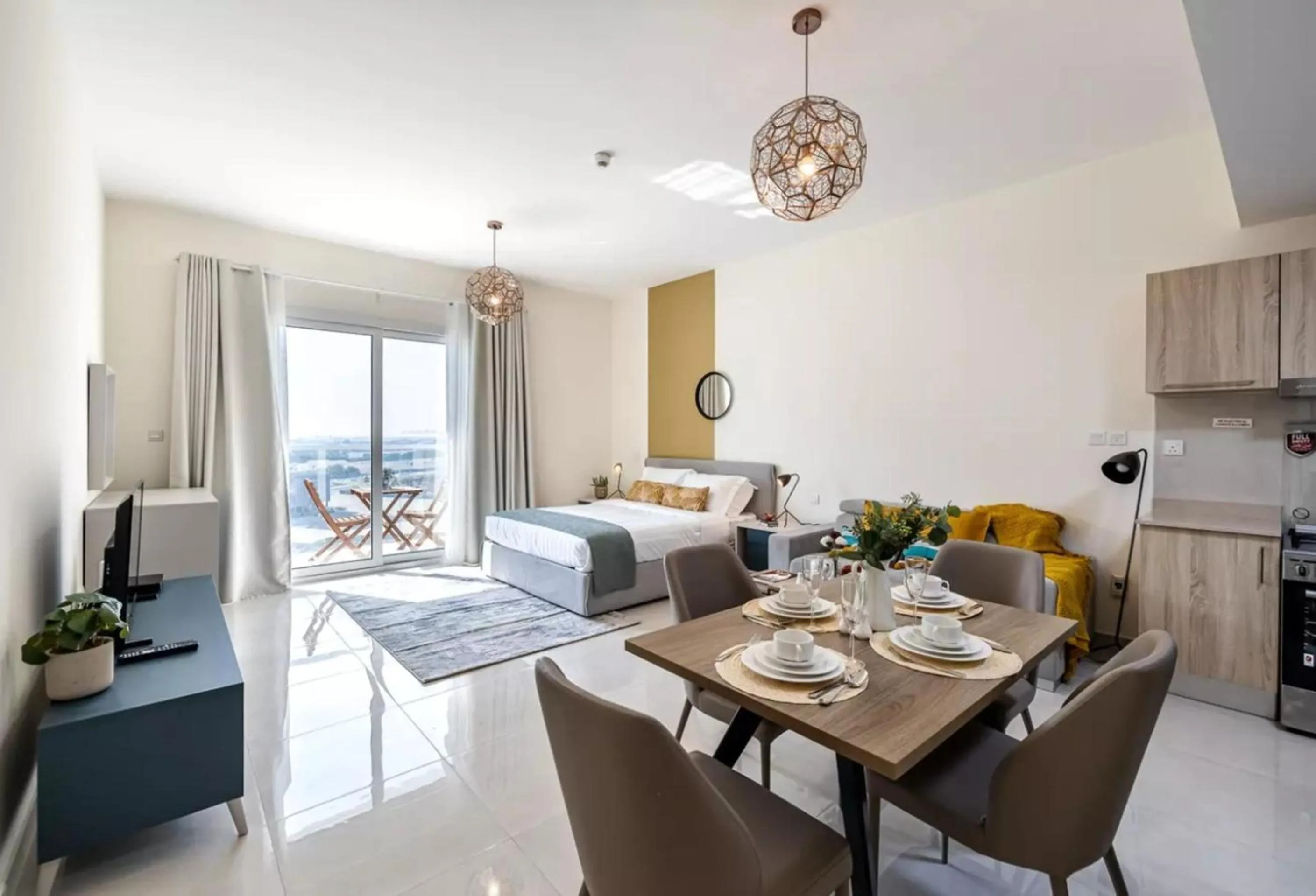 Bedroom, Dining Area in Home AG TOWER - 1011A & 1111A, Business Bay