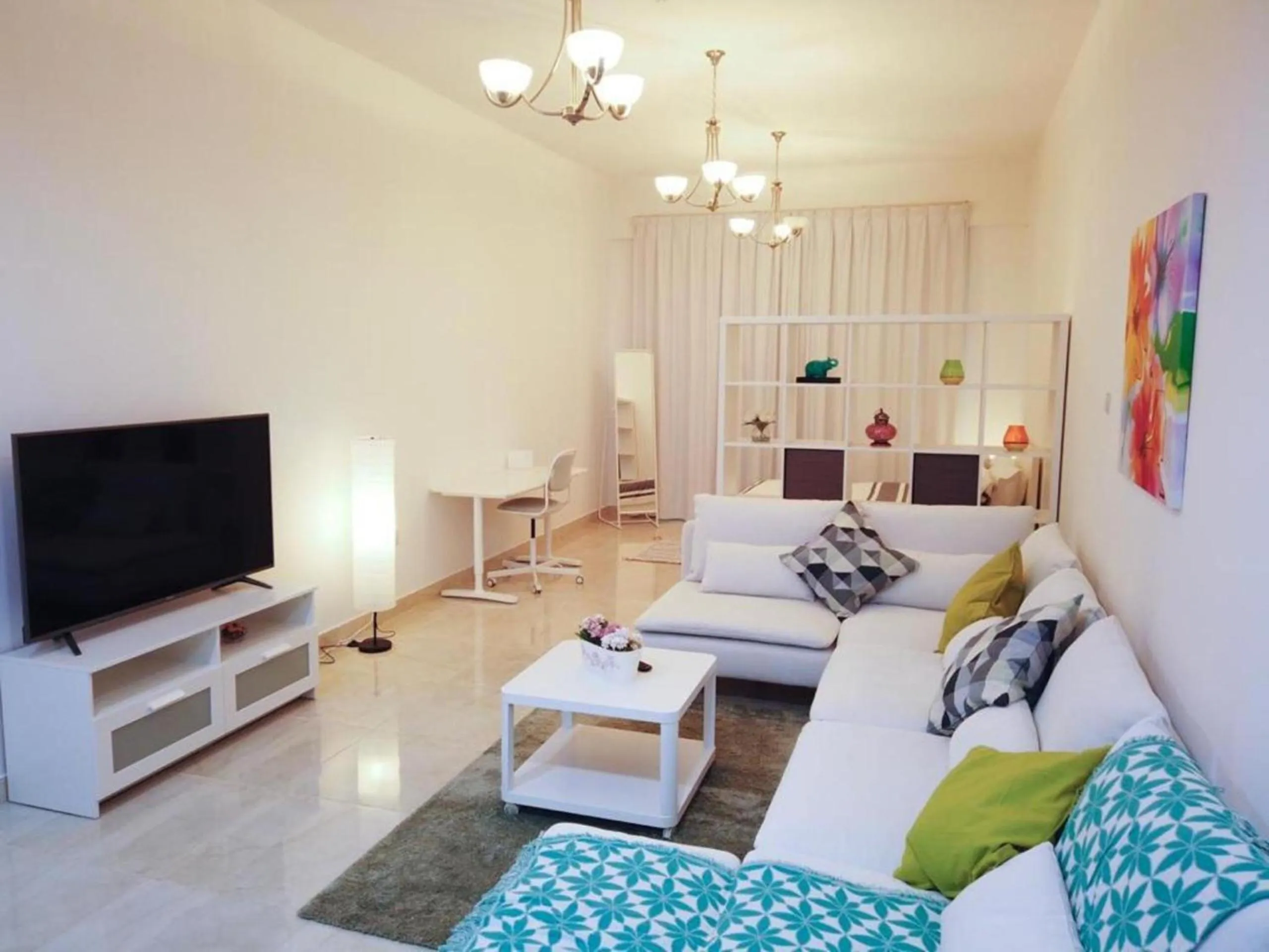 Photo of the whole room, Seating Area in Super OYO 928 Home 436 Binghatti Mirage - 1Br, Jvc