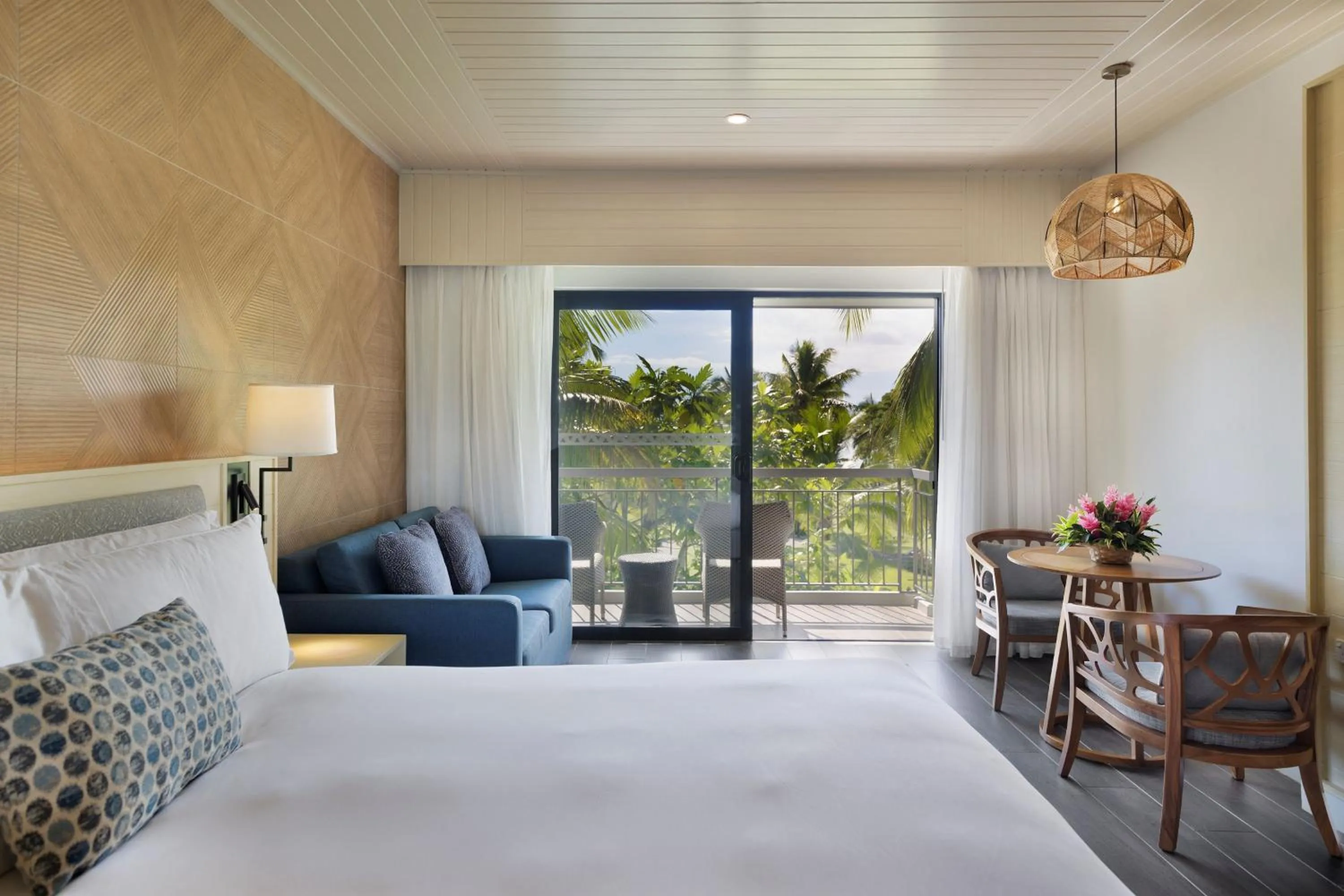 View (from property/room), Bed in Sofitel Fiji Resort & Spa