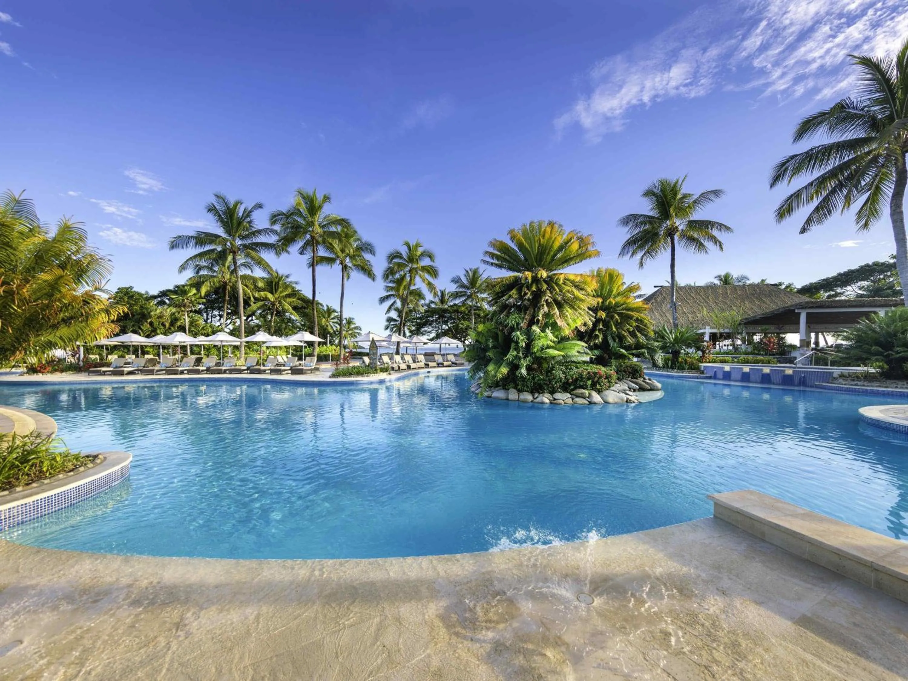 Pool view in Sofitel Fiji Resort & Spa