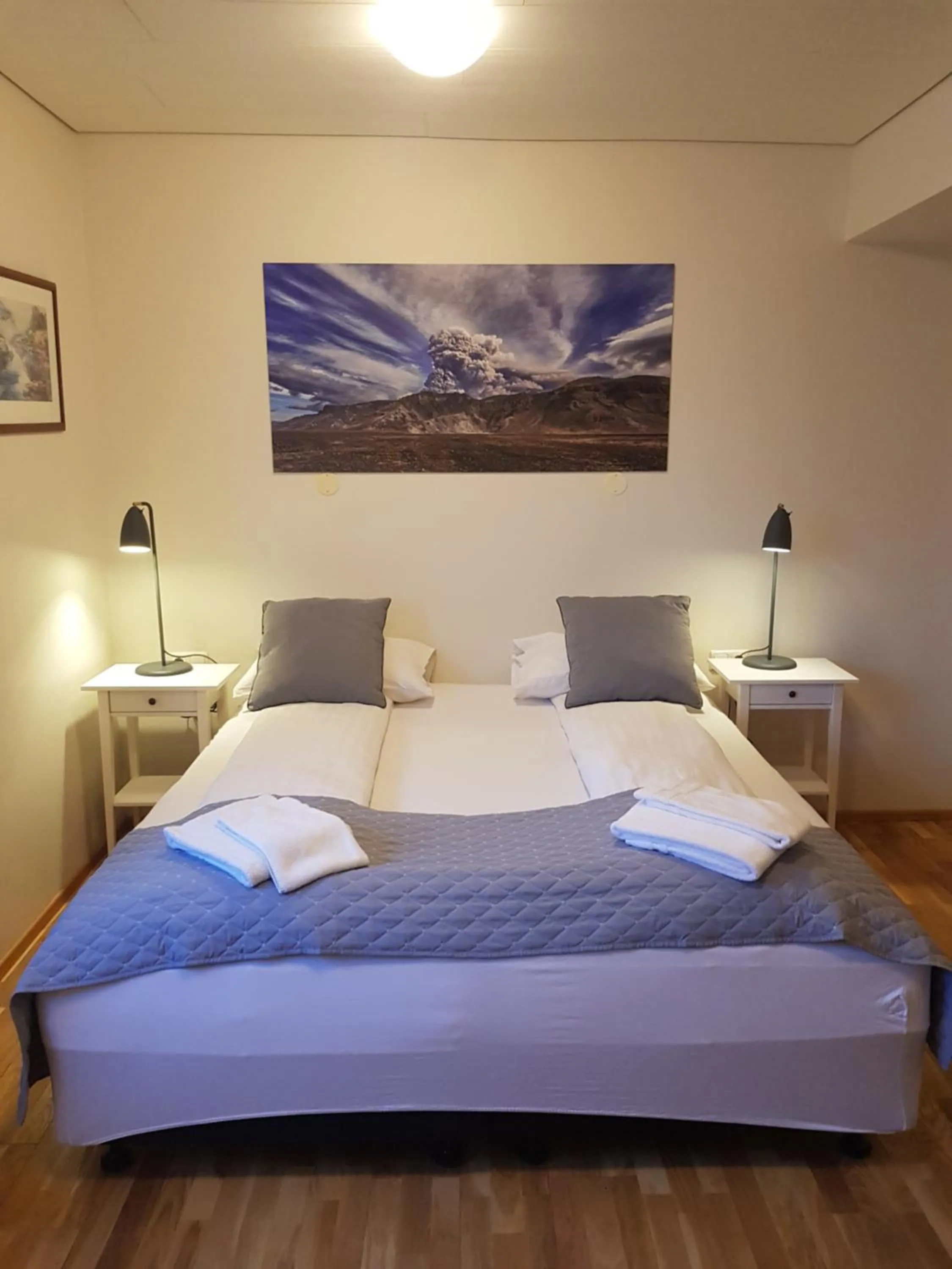 Bed in Kirkjufell Hotel by Snæfellsnes Peninsula West Iceland - Grundarfjordur