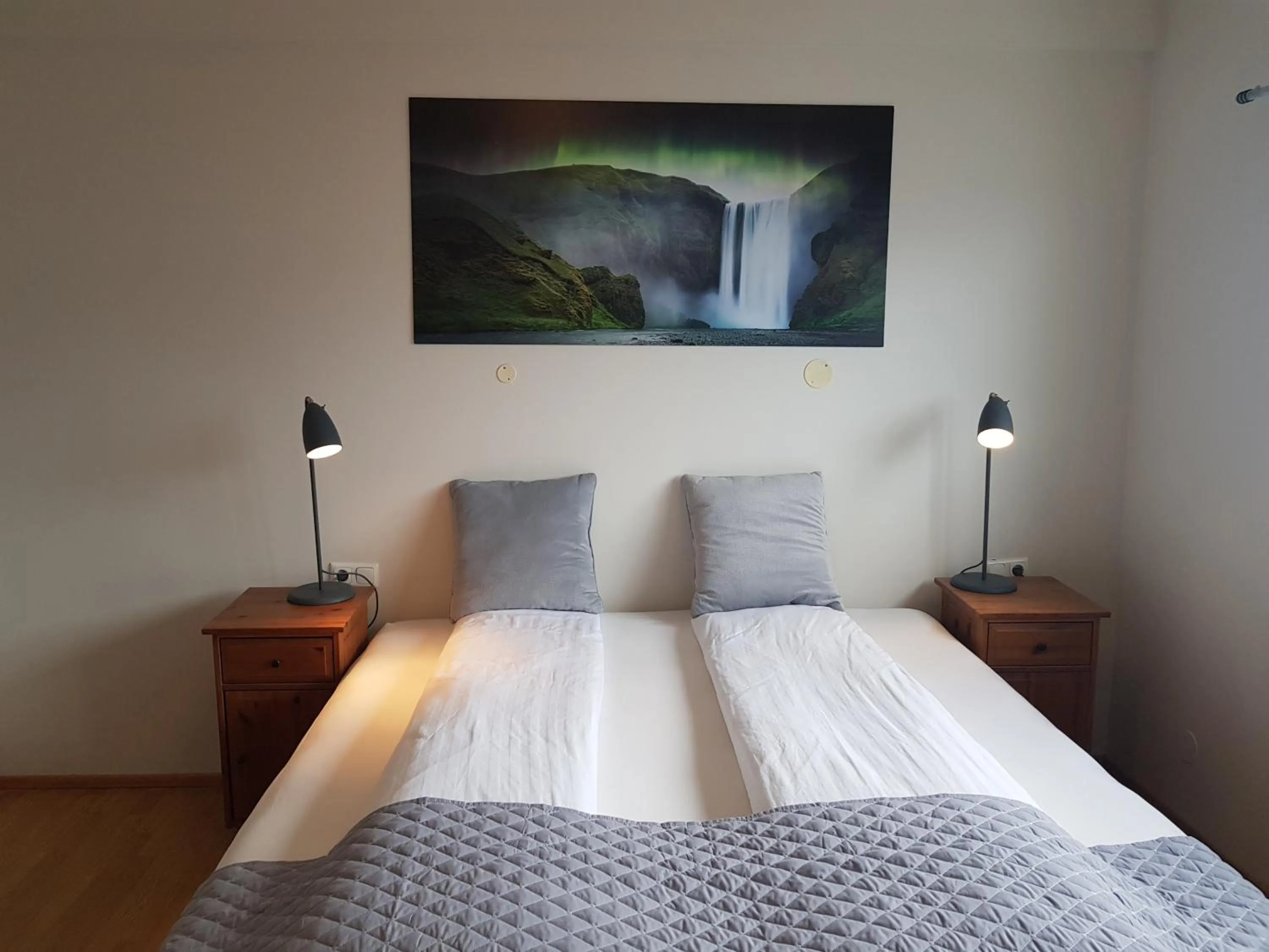 Bed in Kirkjufell Hotel by Snæfellsnes Peninsula West Iceland - Grundarfjordur