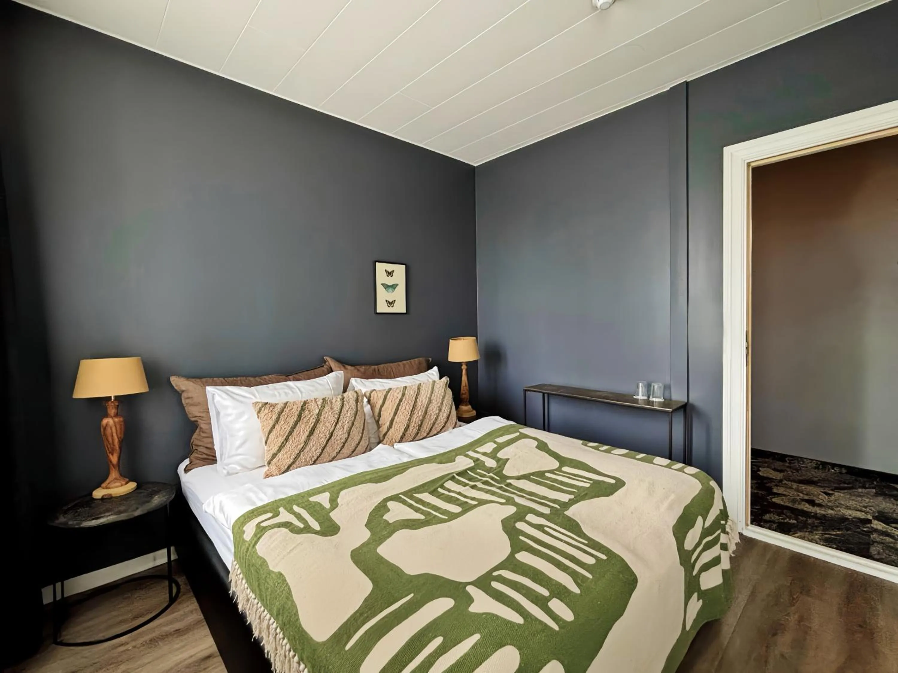 Bed in Hotel Leifur Eiriksson