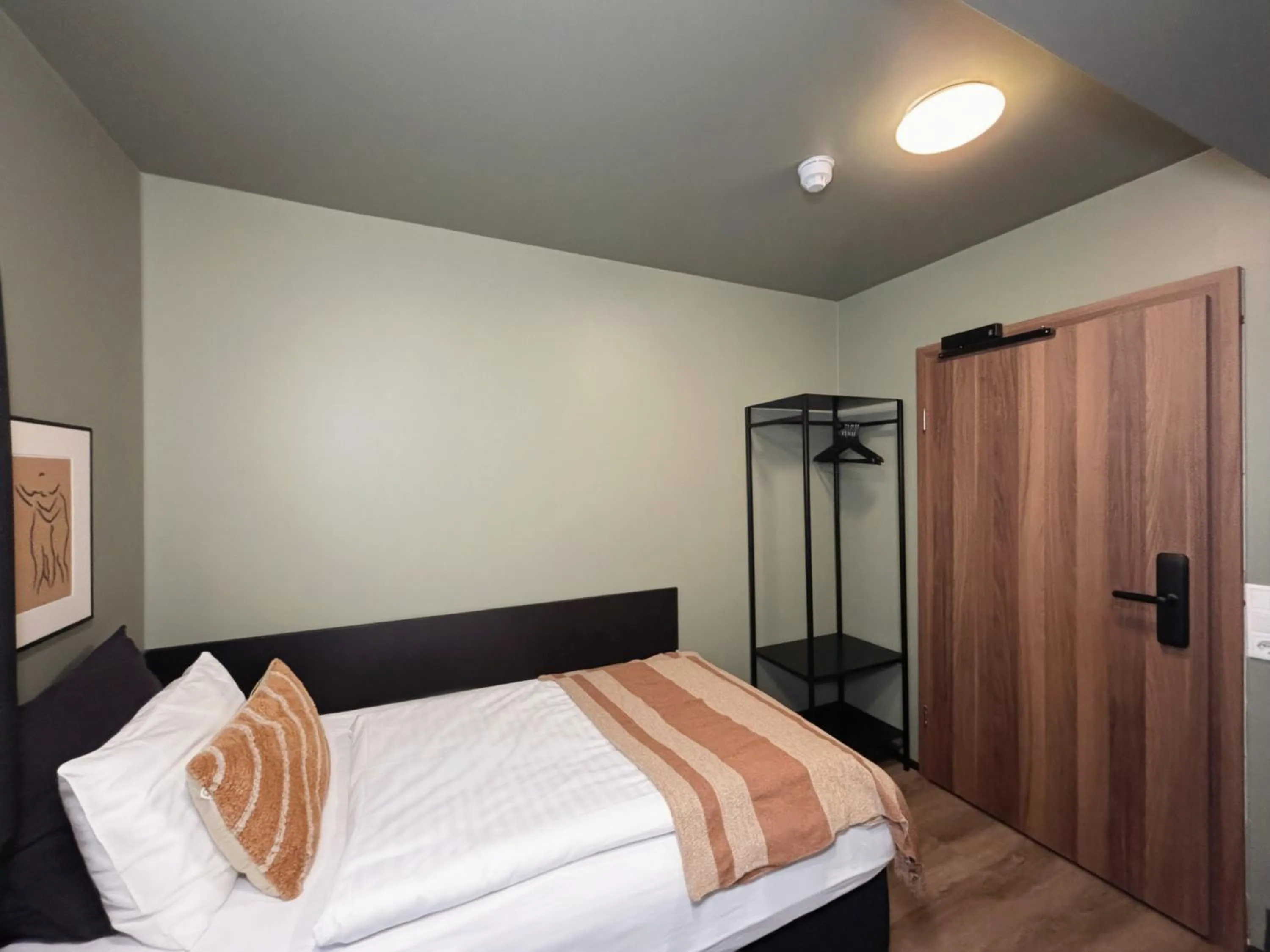 Bed in Hotel Leifur Eiriksson