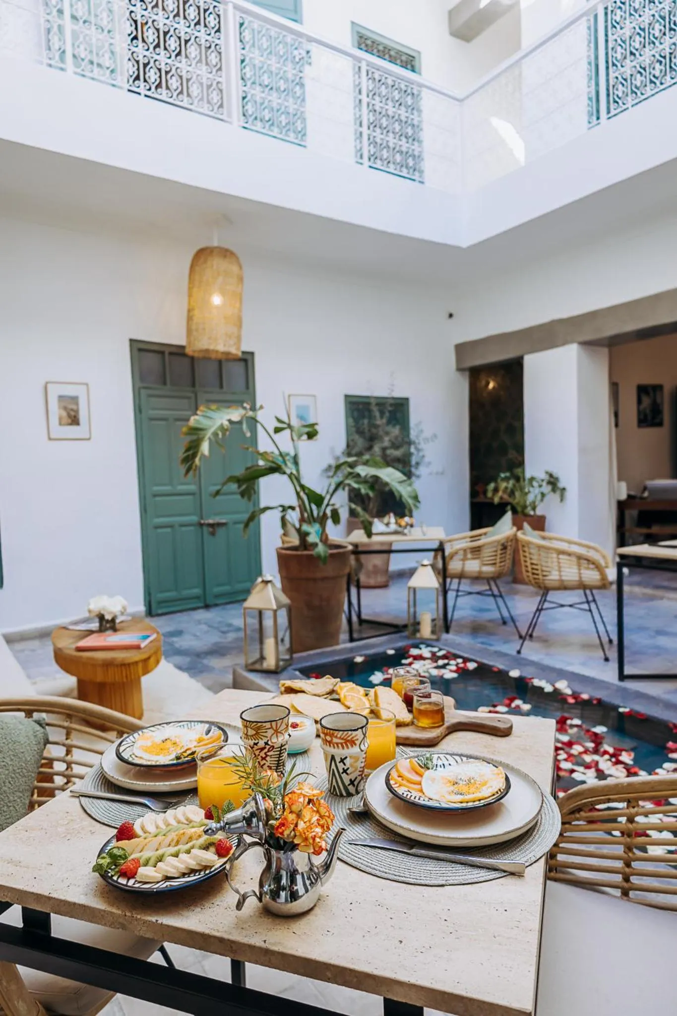 Dining area in Riad Villa Wengé & Spa