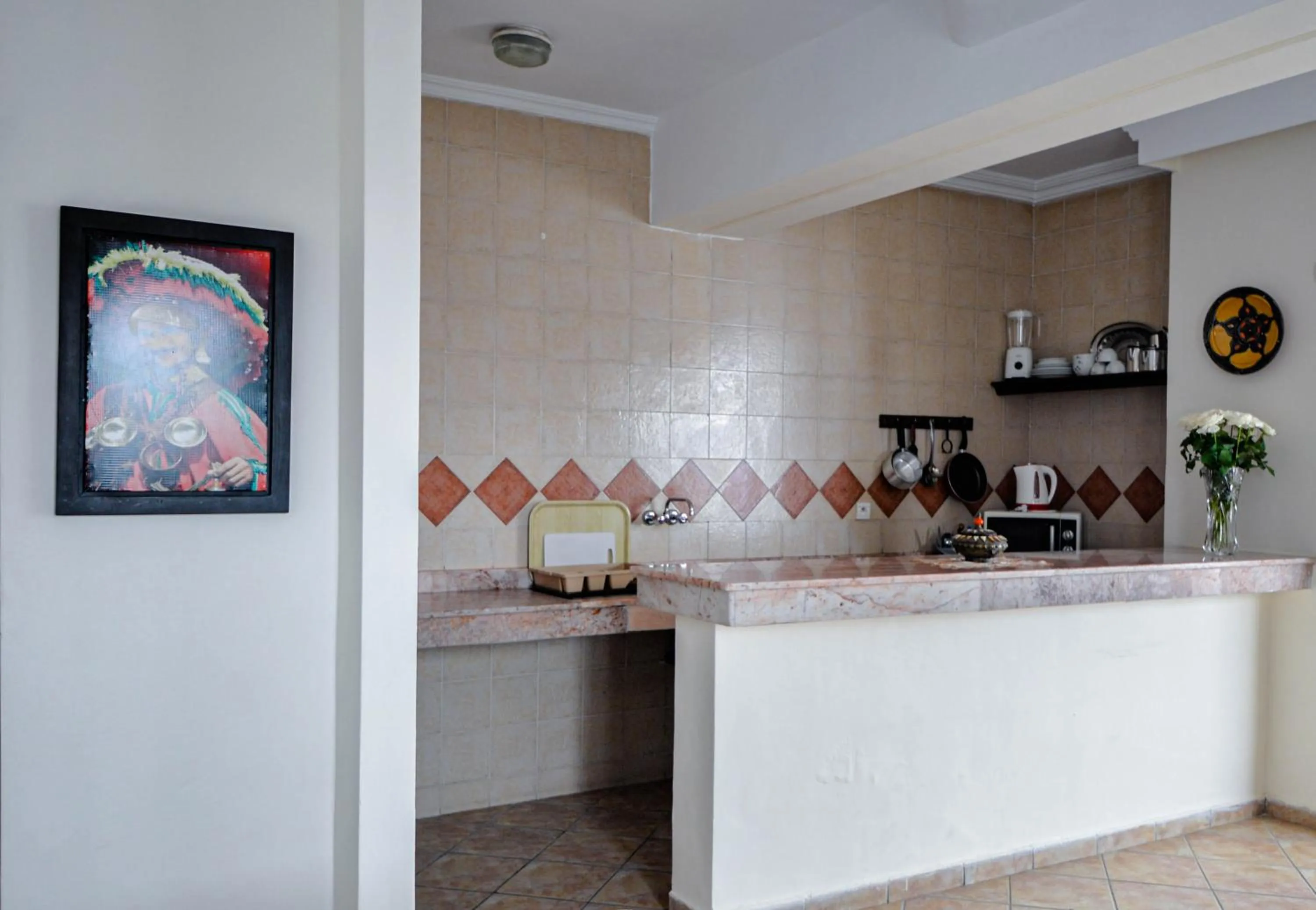 Kitchen or kitchenette in Intouriste Hôtel & Suites