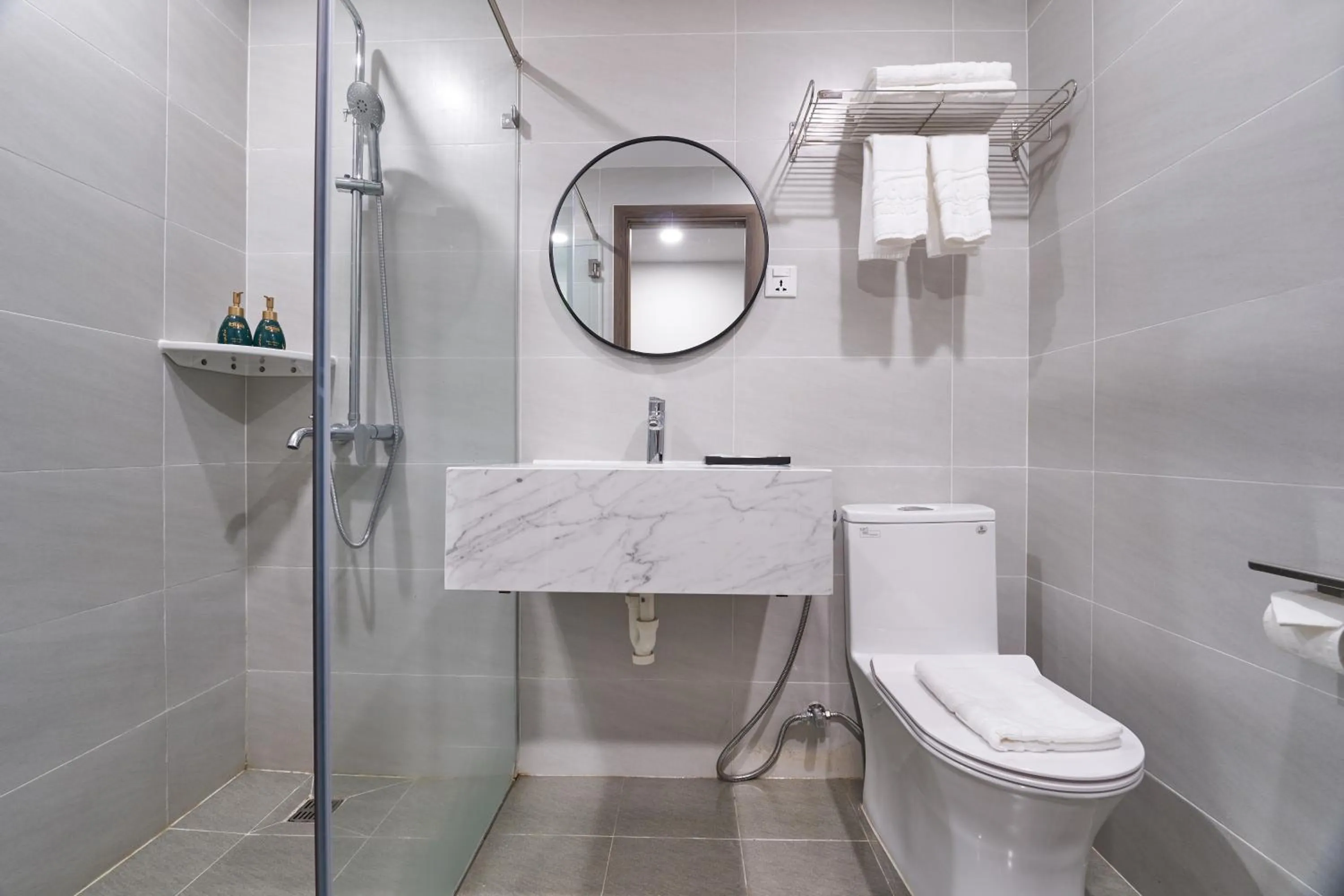 Shower in Bcons PS Hotel and Apartment- Newly Opened Hotel