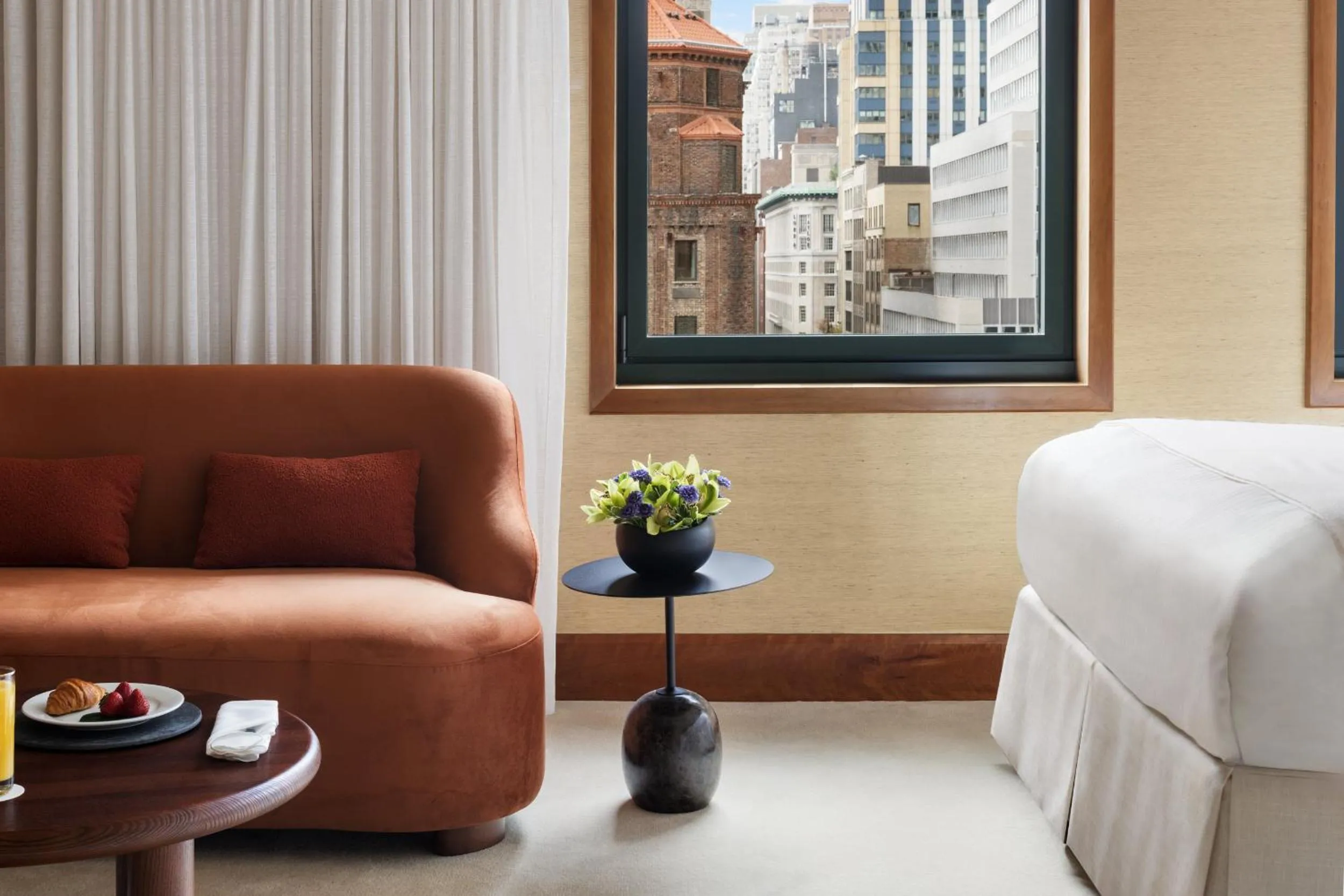 Seating area, Bed in The Prince Kitano New York