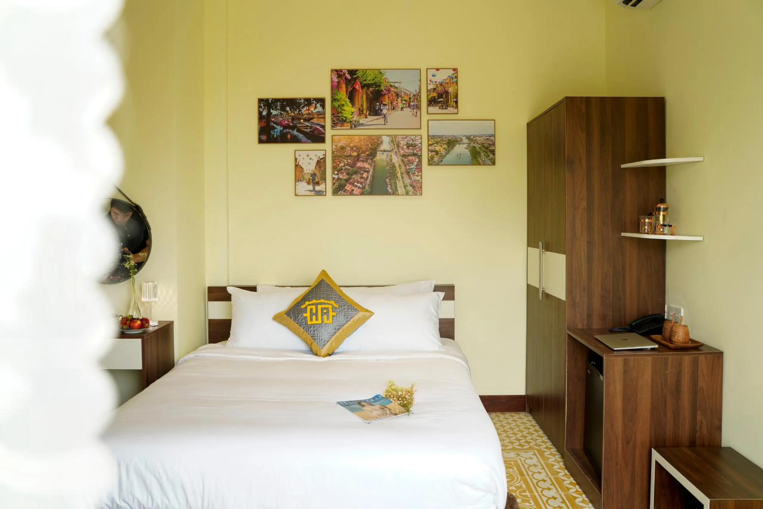 Bed in Hawal Boutique Villa Hoi An